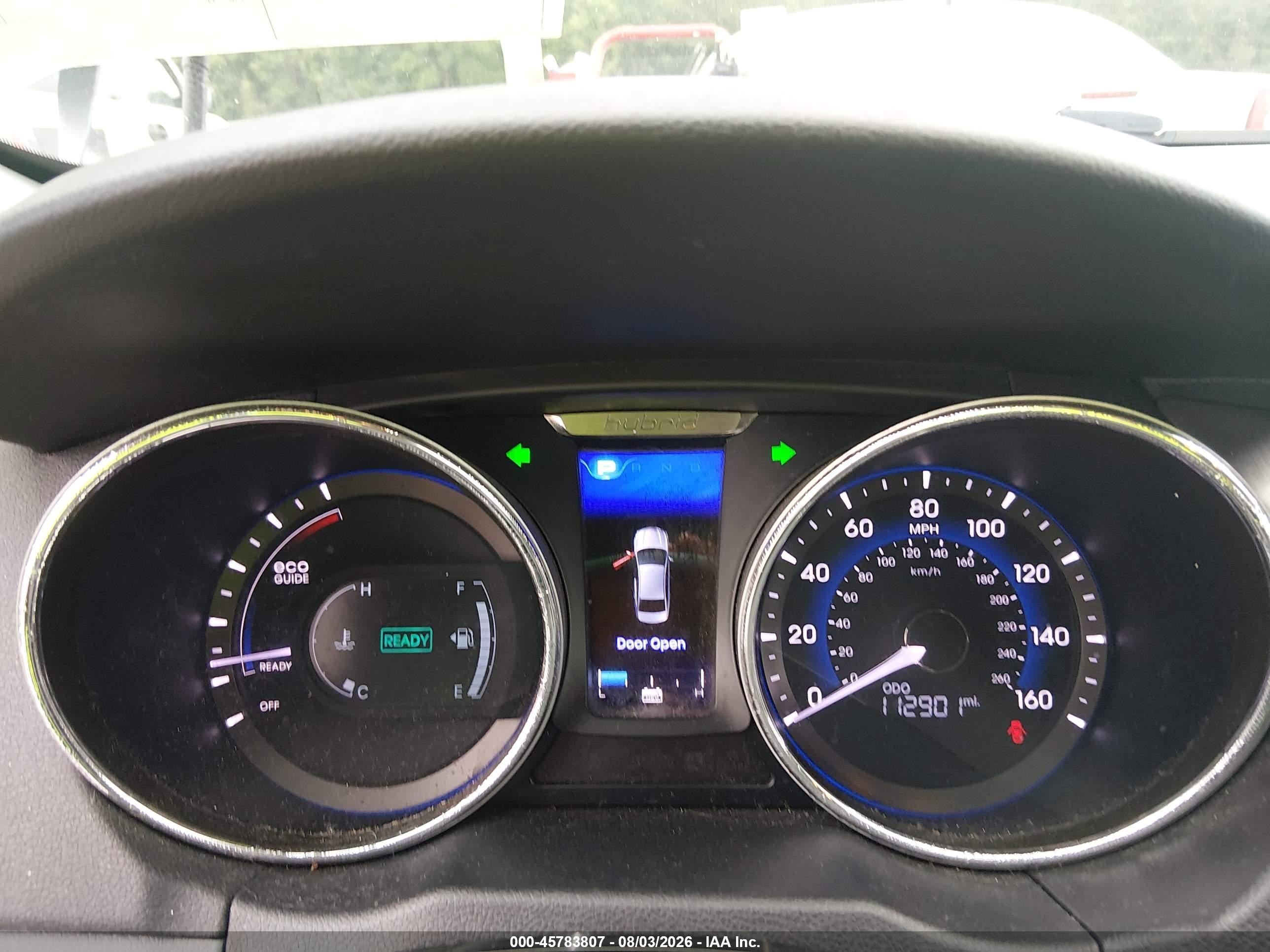 2013 Hyundai Sonata Hybrid Limited Light Blue vin: KMHEC4A46DA050287