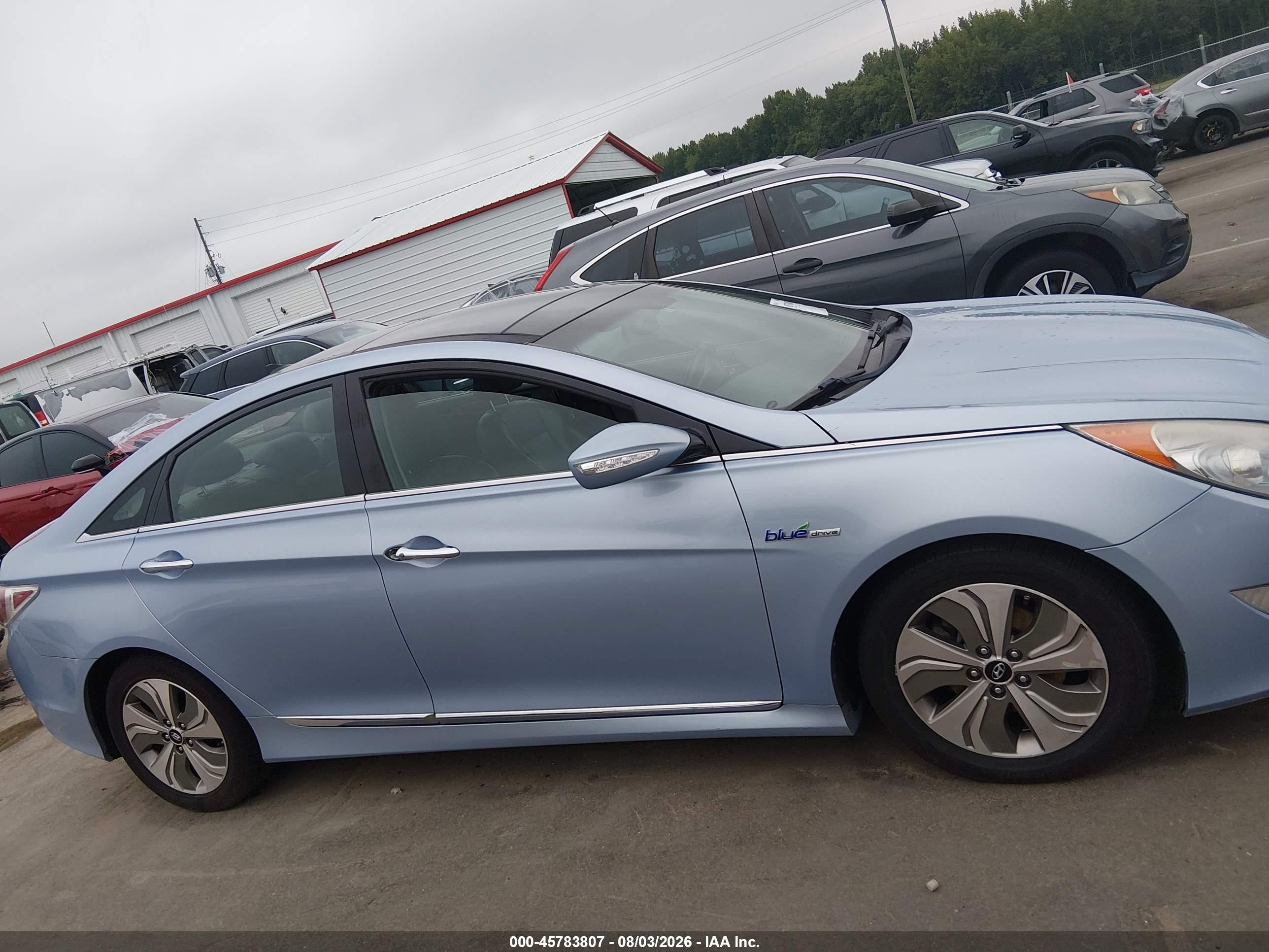 2013 Hyundai Sonata Hybrid Limited Light Blue vin: KMHEC4A46DA050287