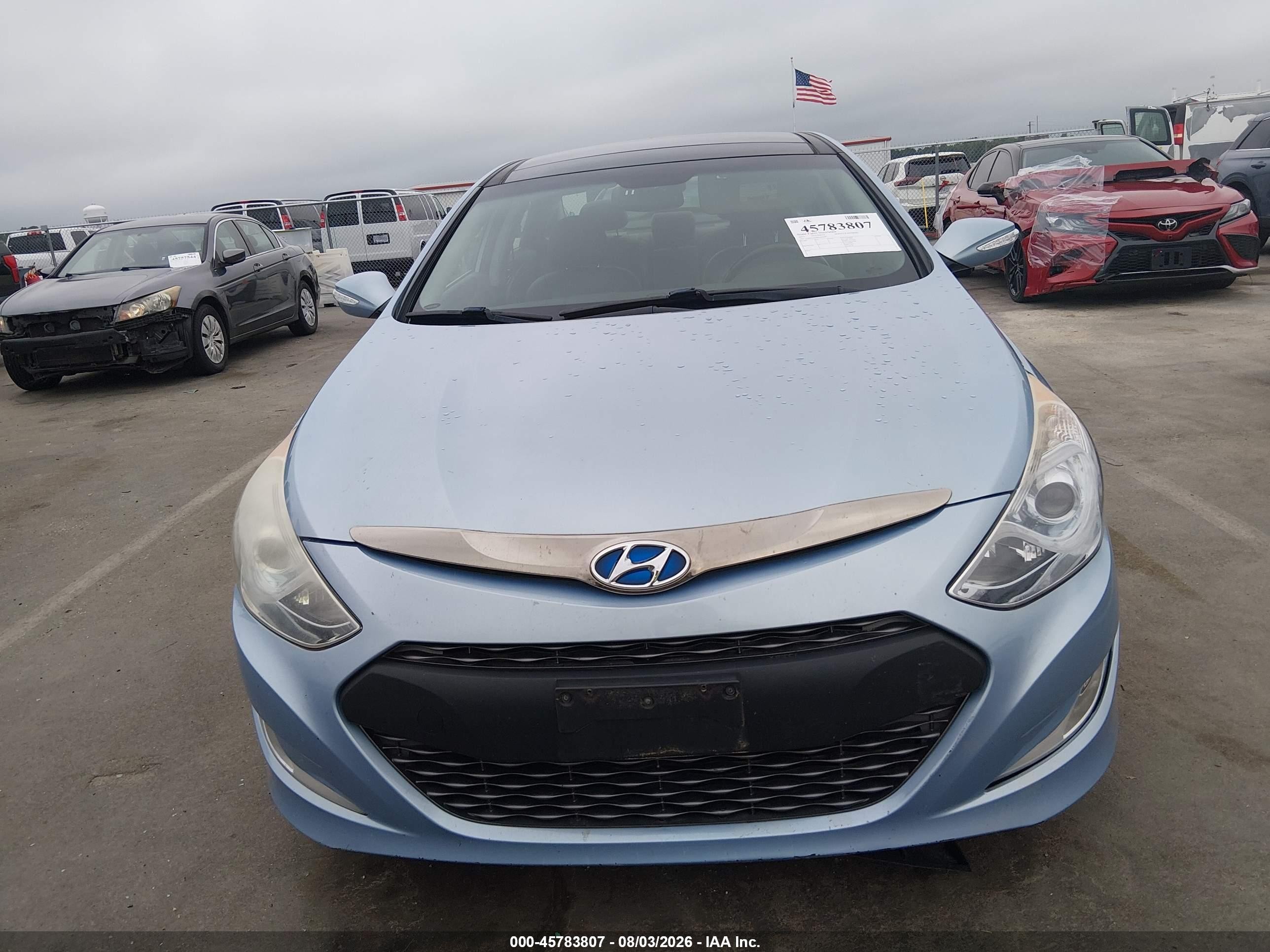 2013 Hyundai Sonata Hybrid Limited Light Blue vin: KMHEC4A46DA050287