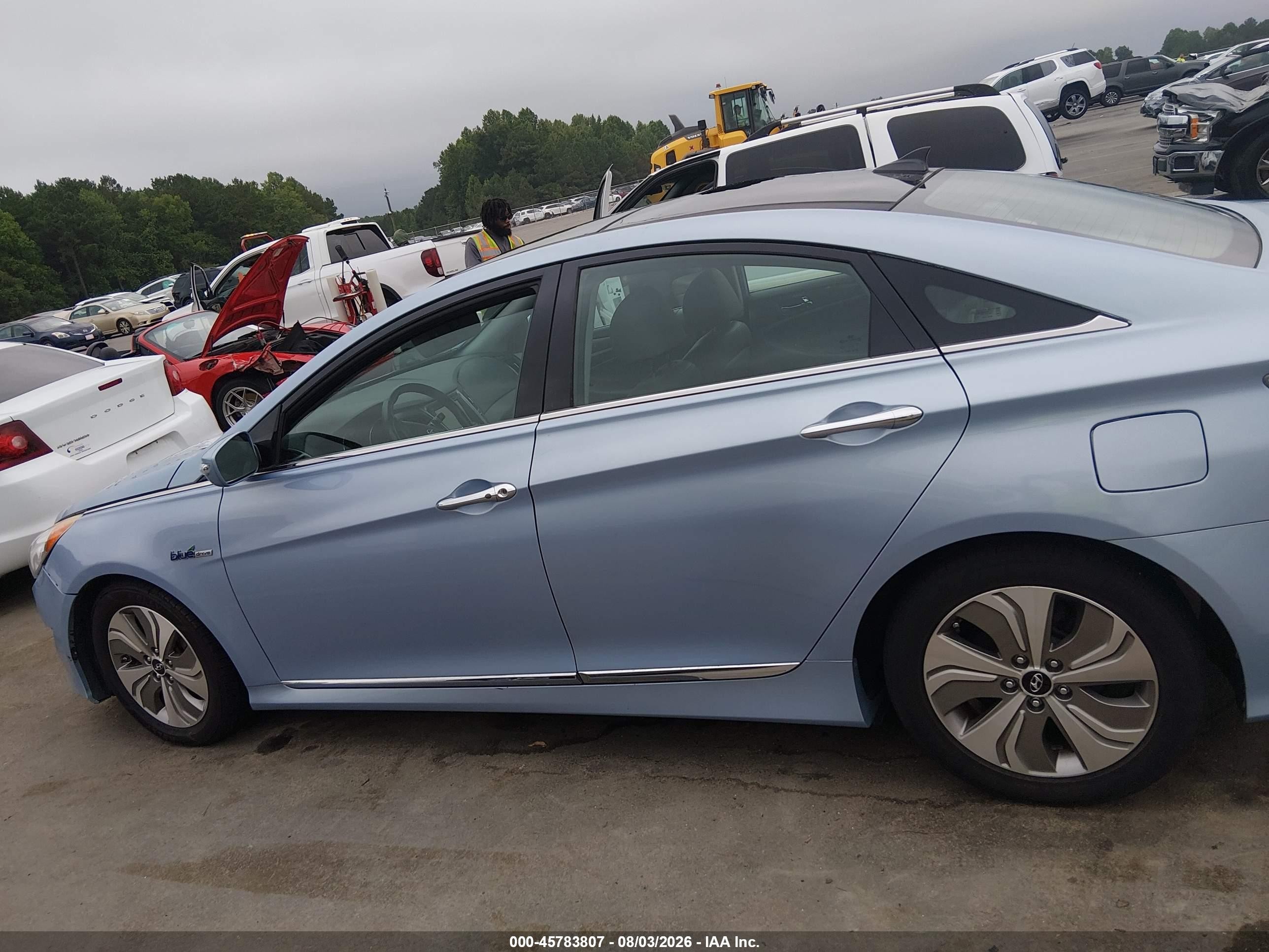 2013 Hyundai Sonata Hybrid Limited Light Blue vin: KMHEC4A46DA050287