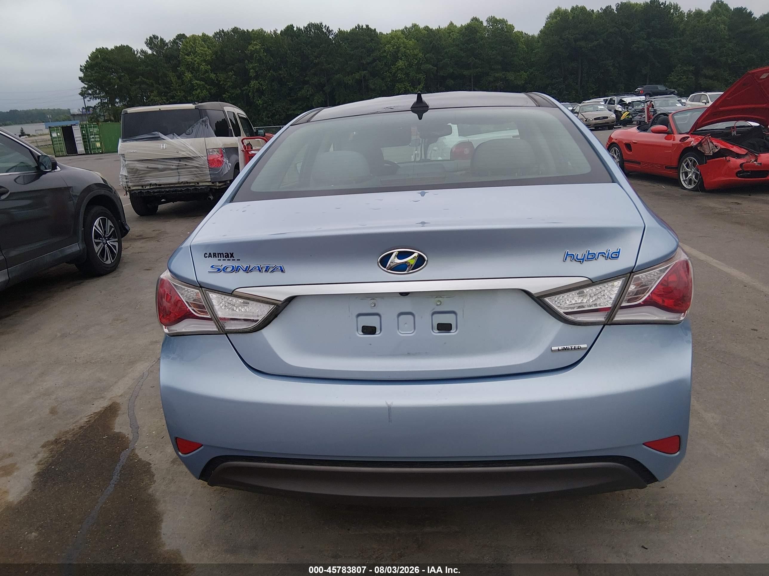 2013 Hyundai Sonata Hybrid Limited Light Blue vin: KMHEC4A46DA050287