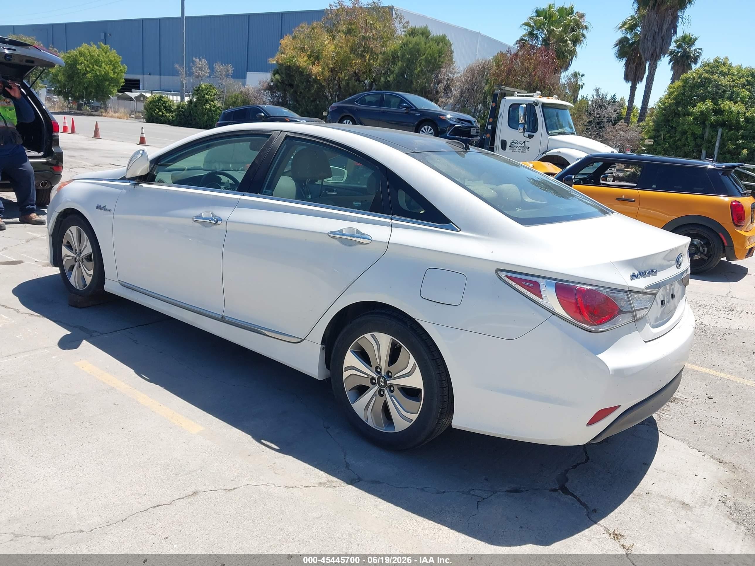 2013 Hyundai Sonata Hybrid Limited White vin: KMHEC4A46DA051343