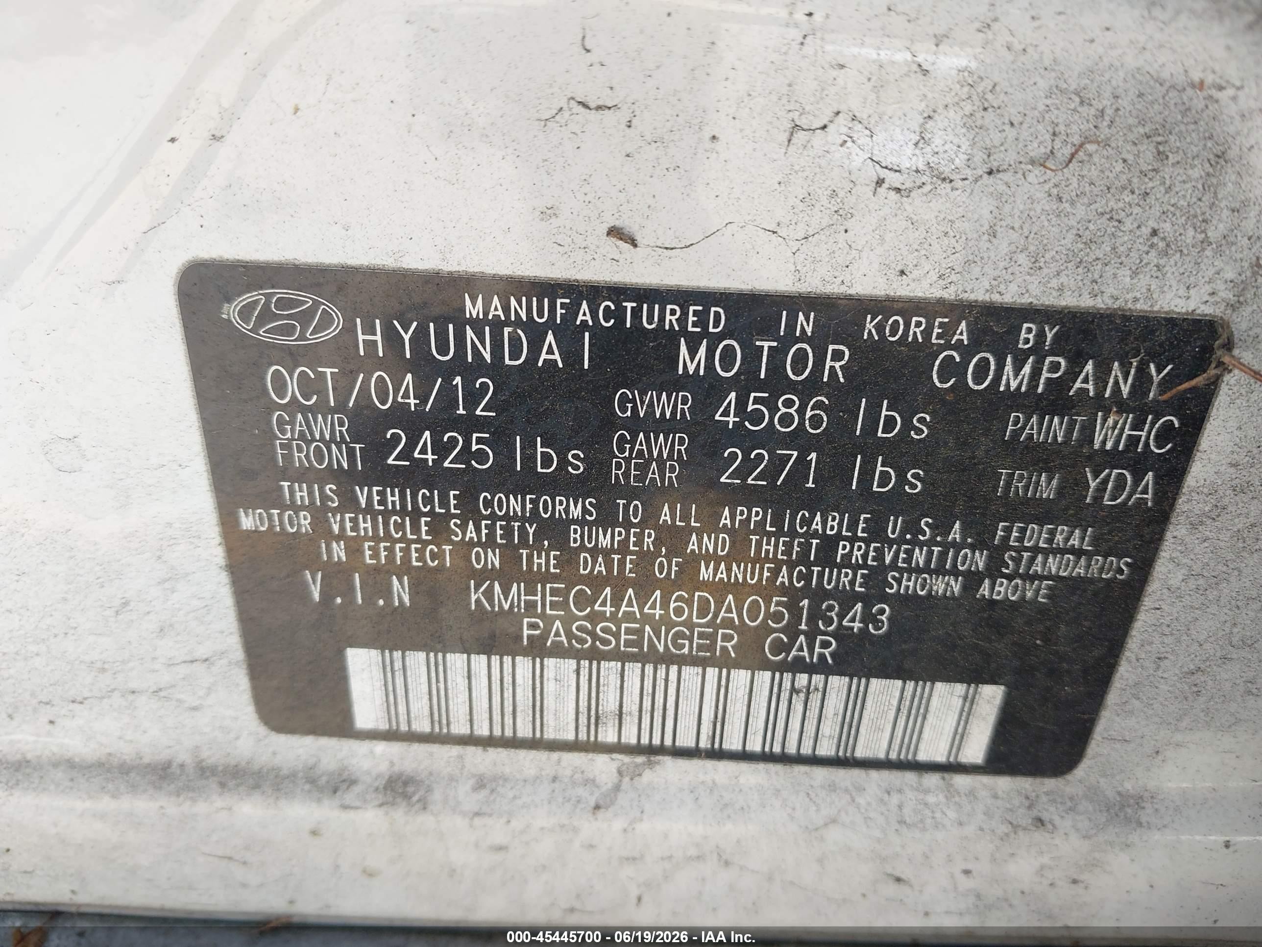 2013 Hyundai Sonata Hybrid Limited White vin: KMHEC4A46DA051343