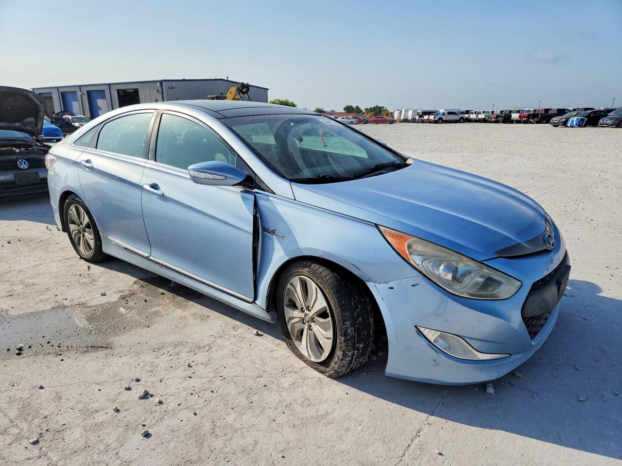 2013 Hyundai Sonata Hybrid Blue vin: KMHEC4A46DA067994