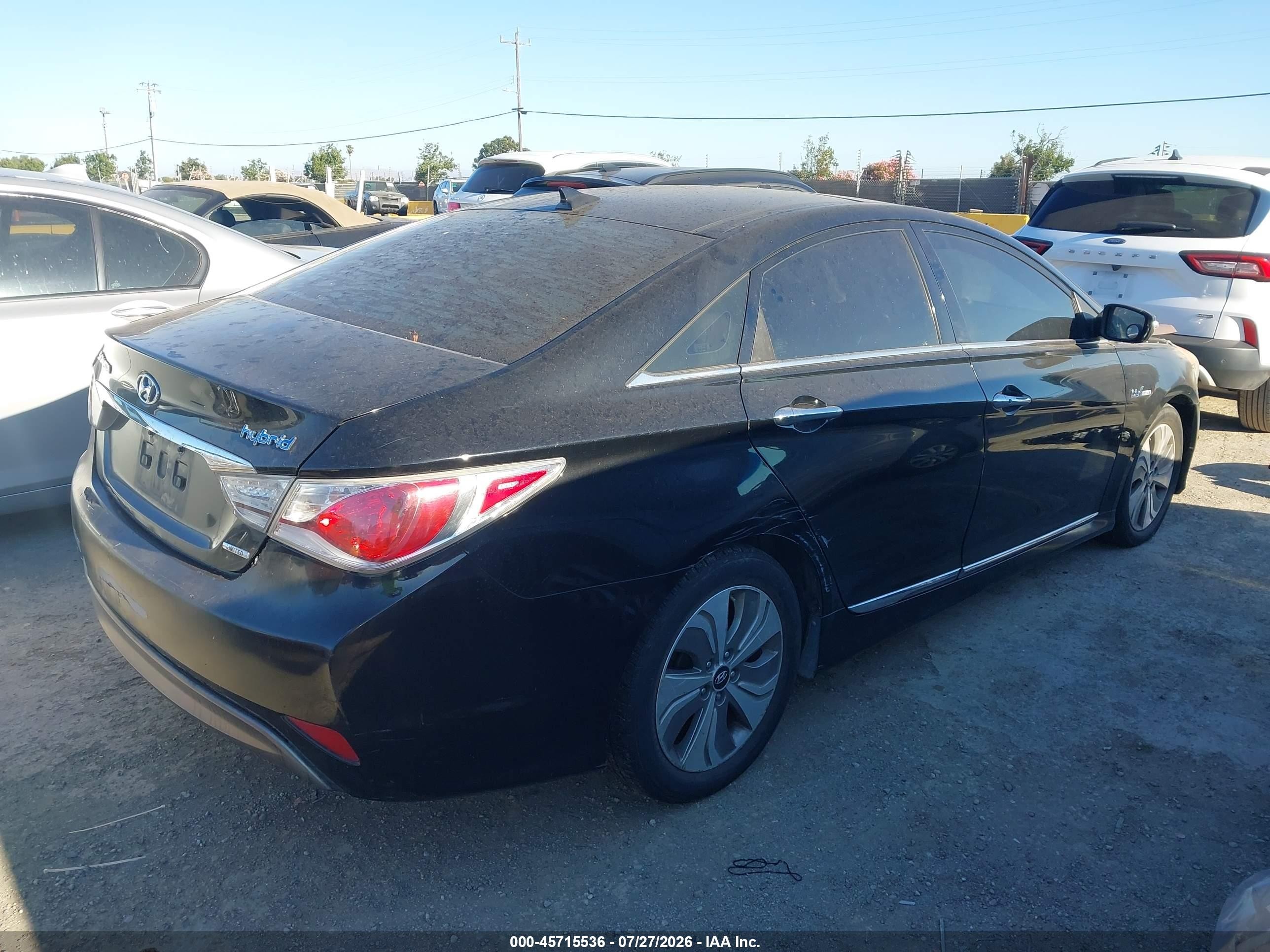 2013 Hyundai Sonata Hybrid Limited Black vin: KMHEC4A46DA076663