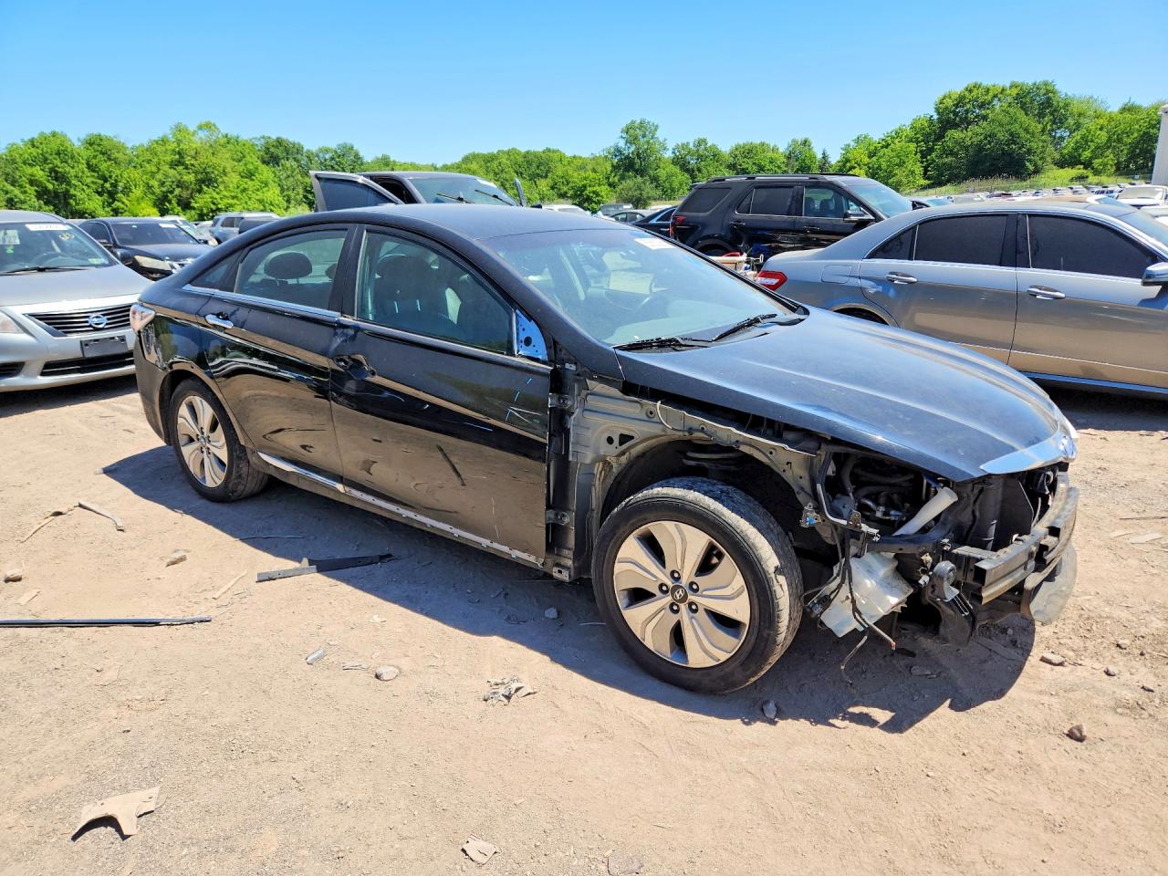 2013 Hyundai Sonata Hybrid Черный vin: KMHEC4A46DA098940