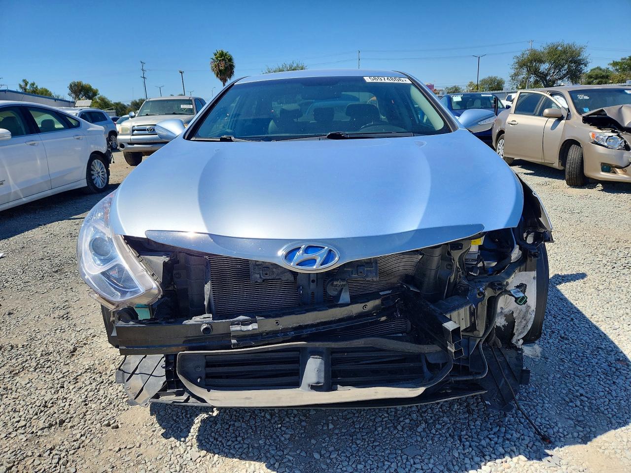 2013 Hyundai Sonata Hybrid Blue vin: KMHEC4A46DA101481