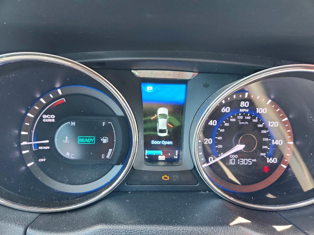 2013 Hyundai Sonata Hybrid Blue vin: KMHEC4A46DA101481