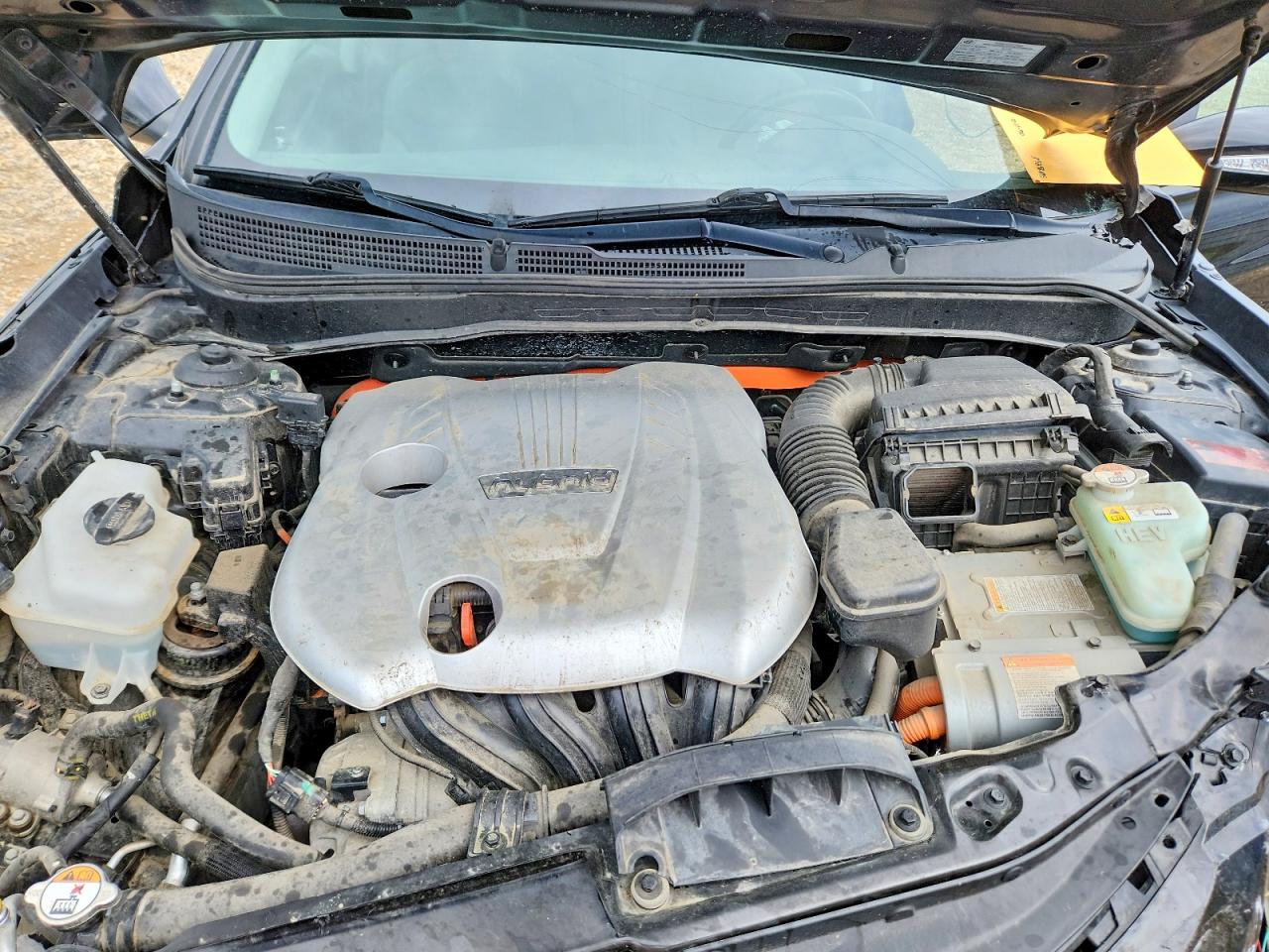 2014 Hyundai Sonata Hybrid Black vin: KMHEC4A46EA110053