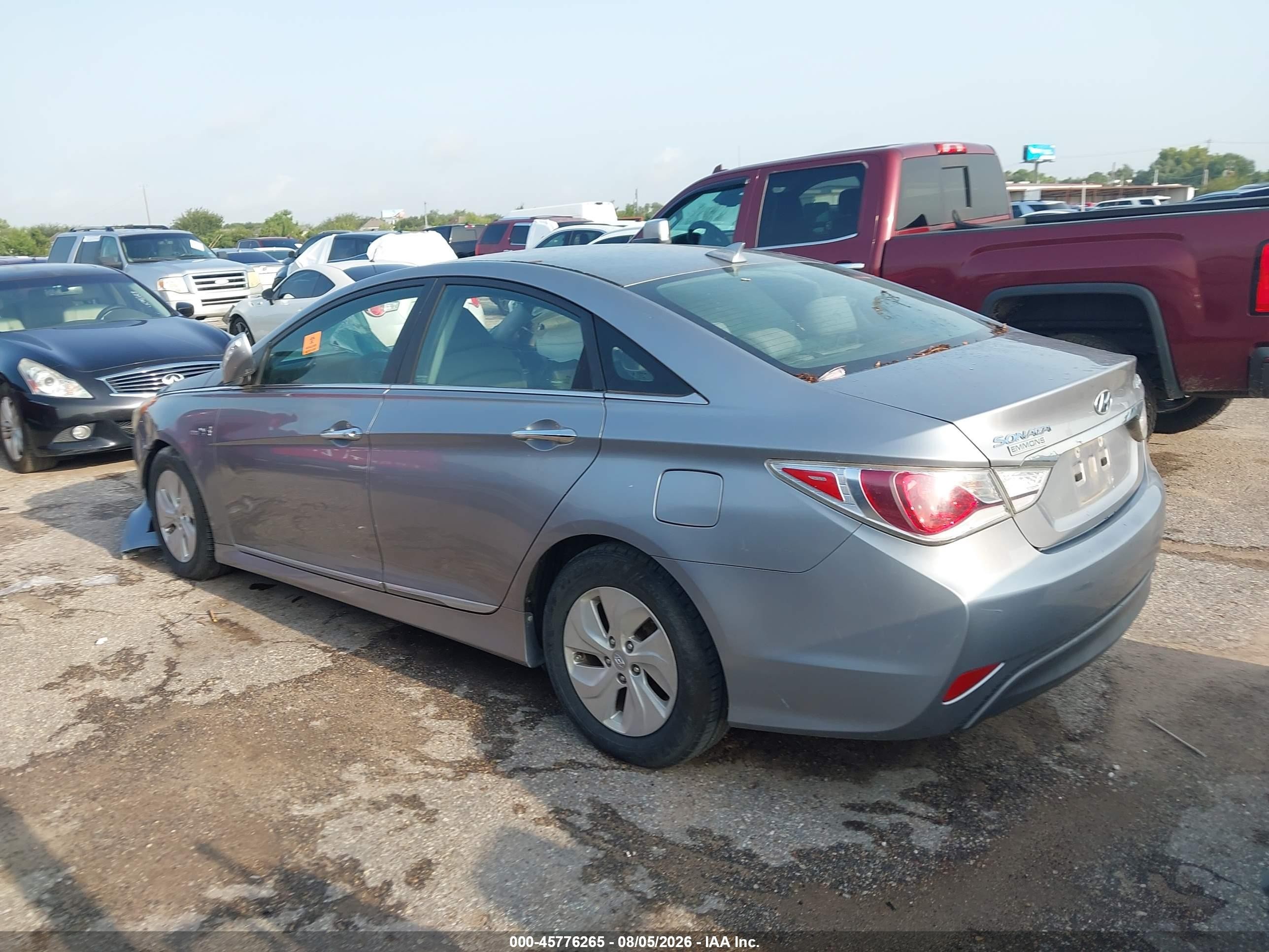 2014 Hyundai Sonata Hybrid   Серый vin: KMHEC4A46EA117312