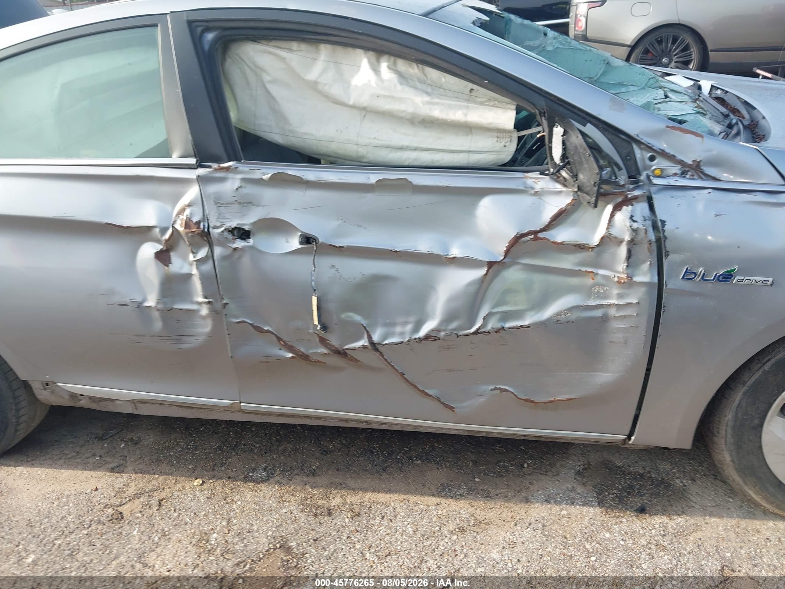 2014 Hyundai Sonata Hybrid   Серый vin: KMHEC4A46EA117312