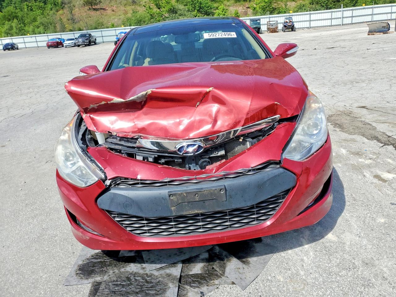 2015 Hyundai Sonata Hybrid Limited Красный vin: KMHEC4A46FA120521
