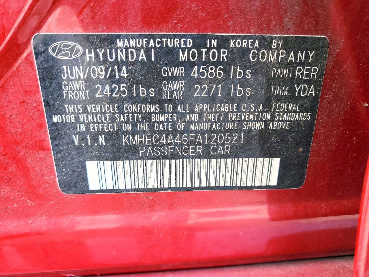 2015 Hyundai Sonata Hybrid Limited Красный vin: KMHEC4A46FA120521