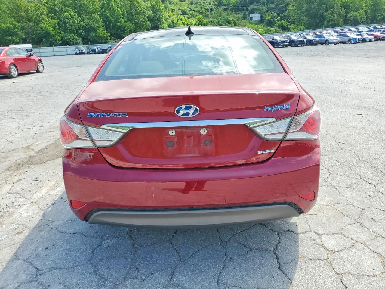 2015 Hyundai Sonata Hybrid Limited Красный vin: KMHEC4A46FA120521