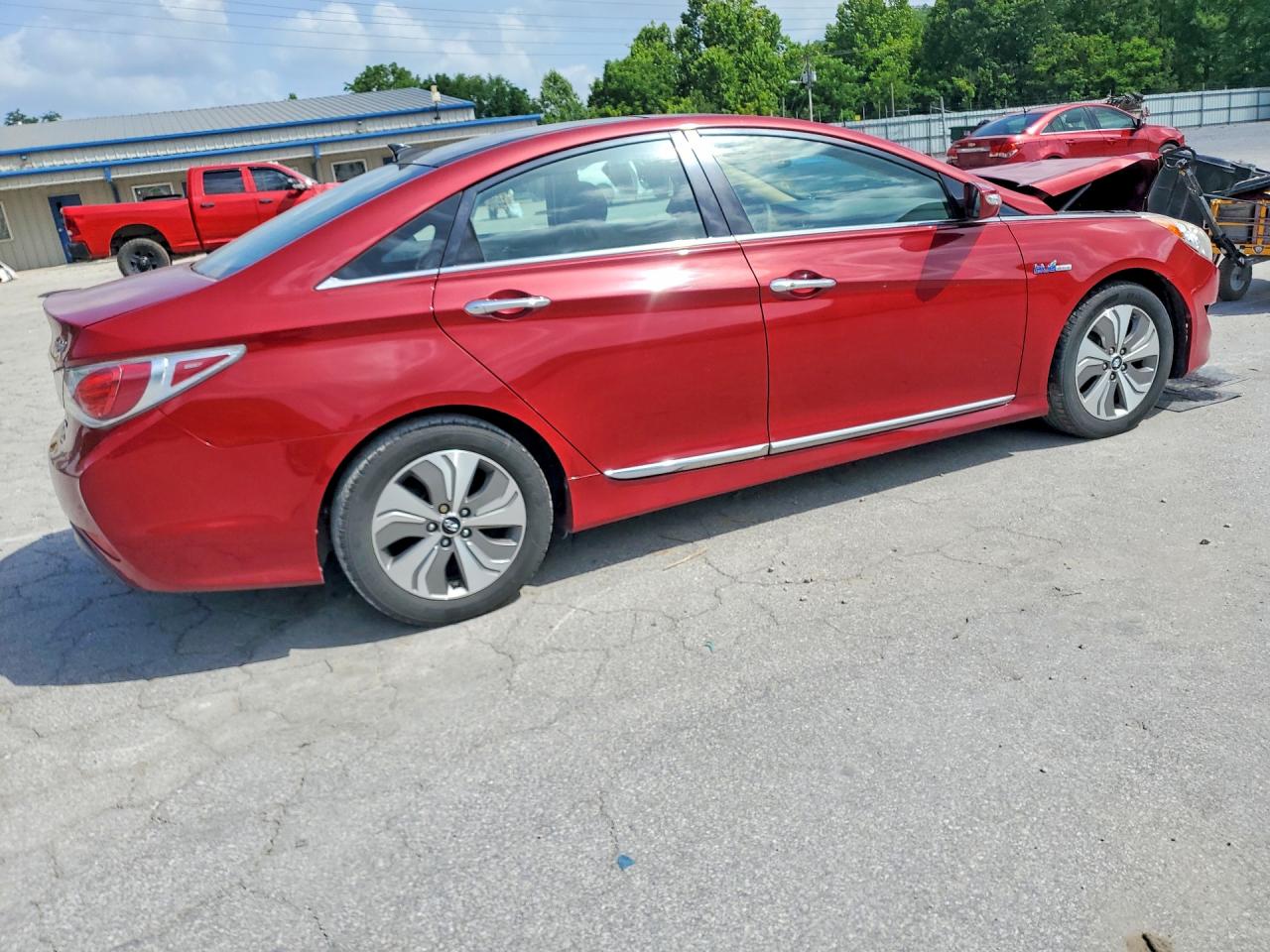 2015 Hyundai Sonata Hybrid Limited Красный vin: KMHEC4A46FA120521
