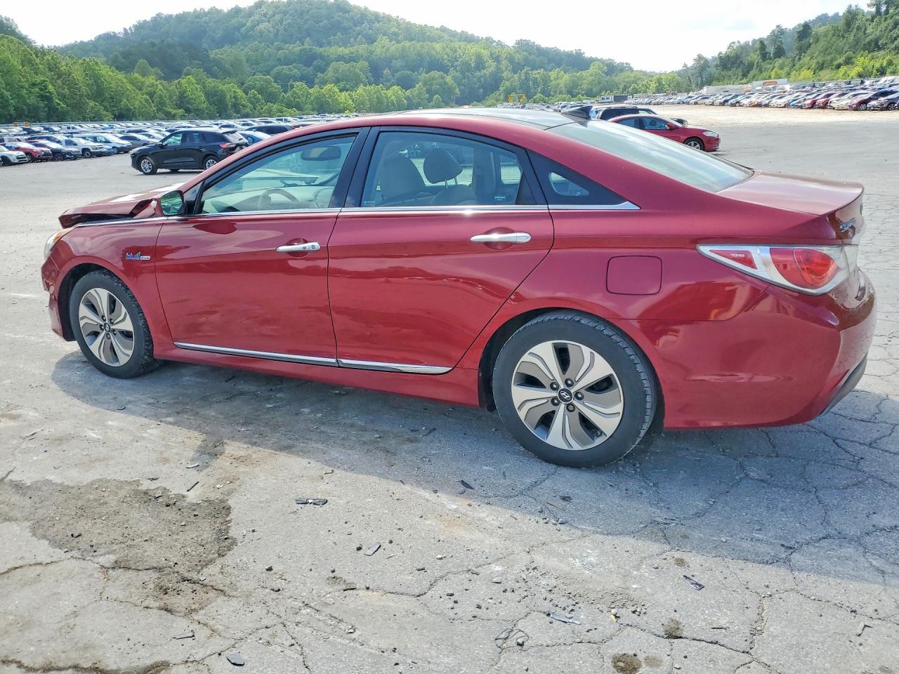 2015 Hyundai Sonata Hybrid Limited Красный vin: KMHEC4A46FA120521
