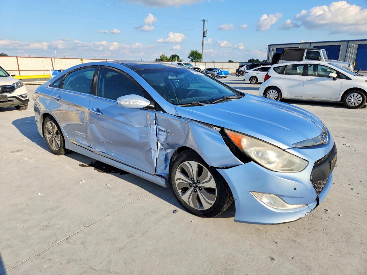 2015 Hyundai Sonata Hybrid Limited Blue vin: KMHEC4A46FA120843