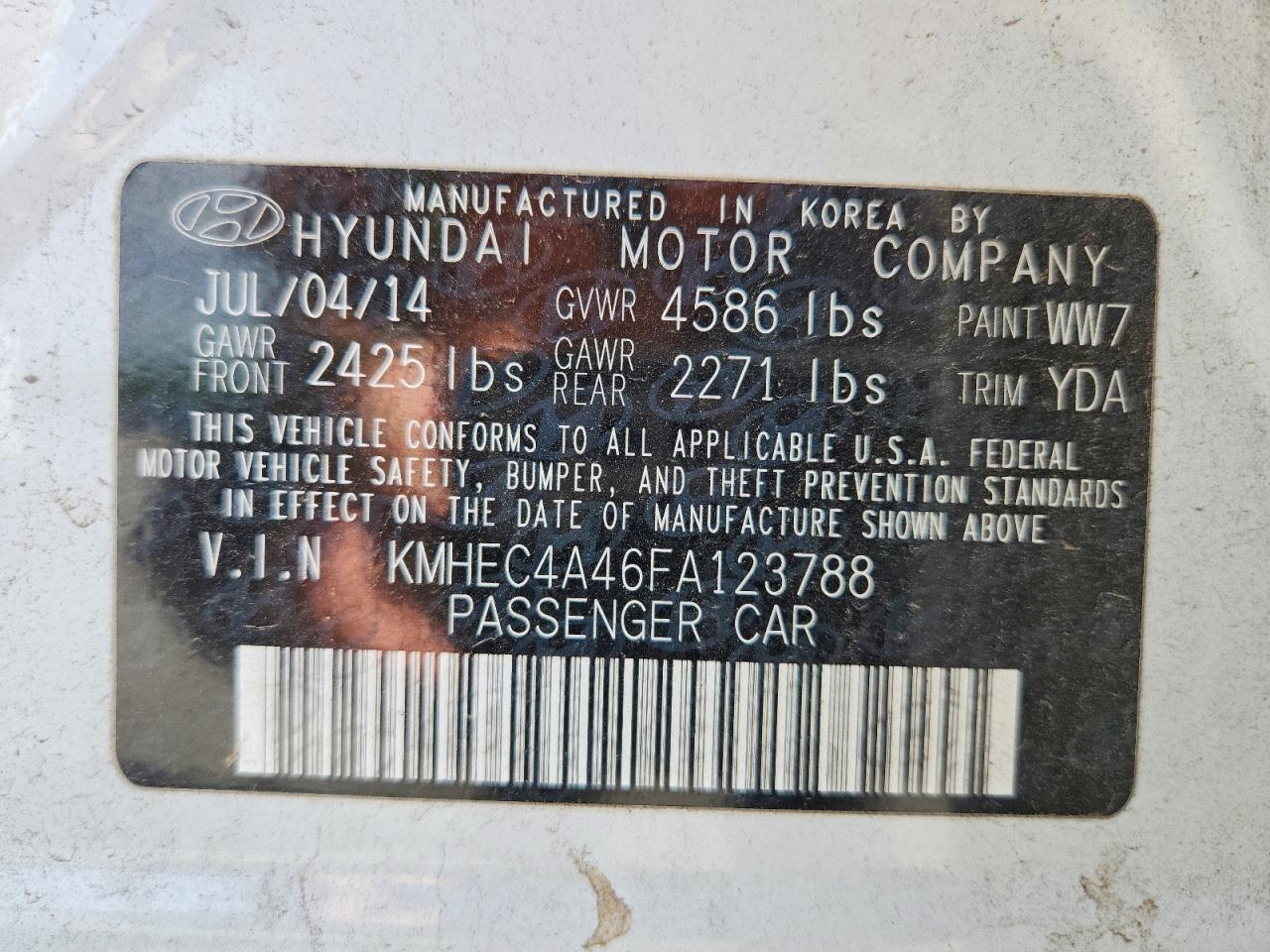 2015 Hyundai Sonata Hybrid Limited White vin: KMHEC4A46FA123788
