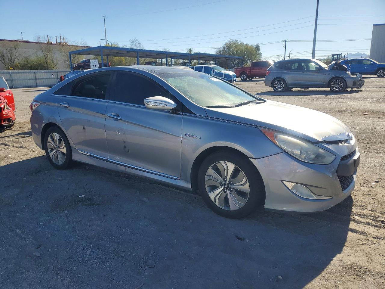 2015 Hyundai Sonata Hybrid Limited Silver vin: KMHEC4A46FA131728