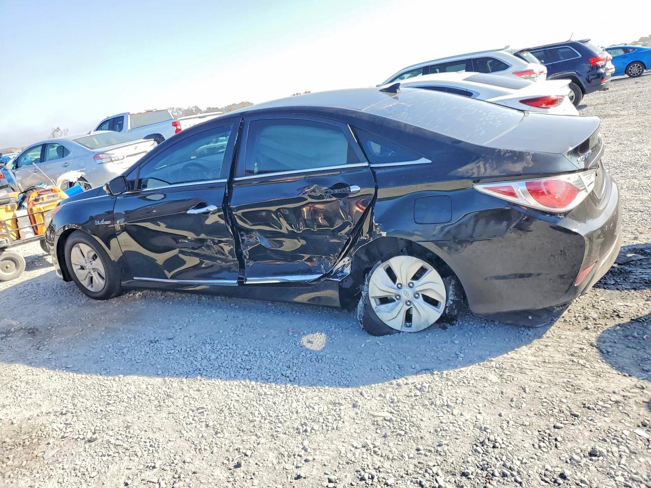 2015 Hyundai Sonata Hybrid Black vin: KMHEC4A46FA134631