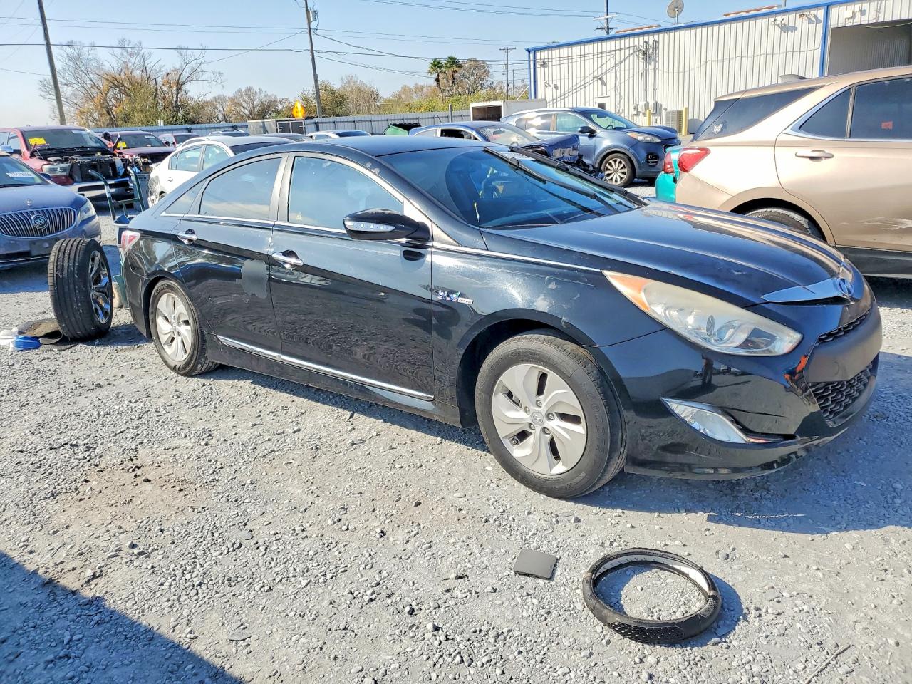 2015 Hyundai Sonata Hybrid Black vin: KMHEC4A46FA134631