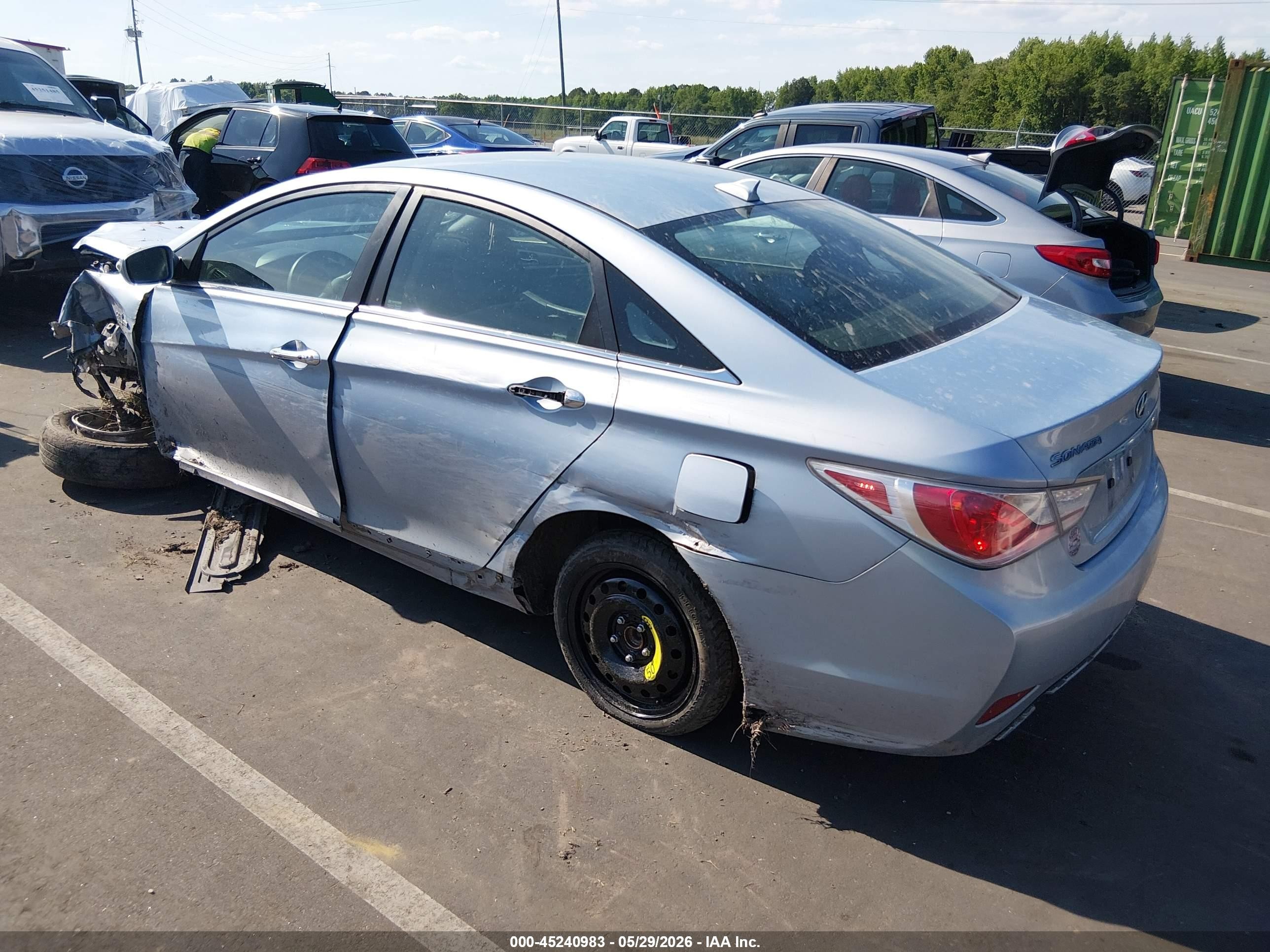 2015 Hyundai Sonata Hybrid   Blue vin: KMHEC4A46FA134712