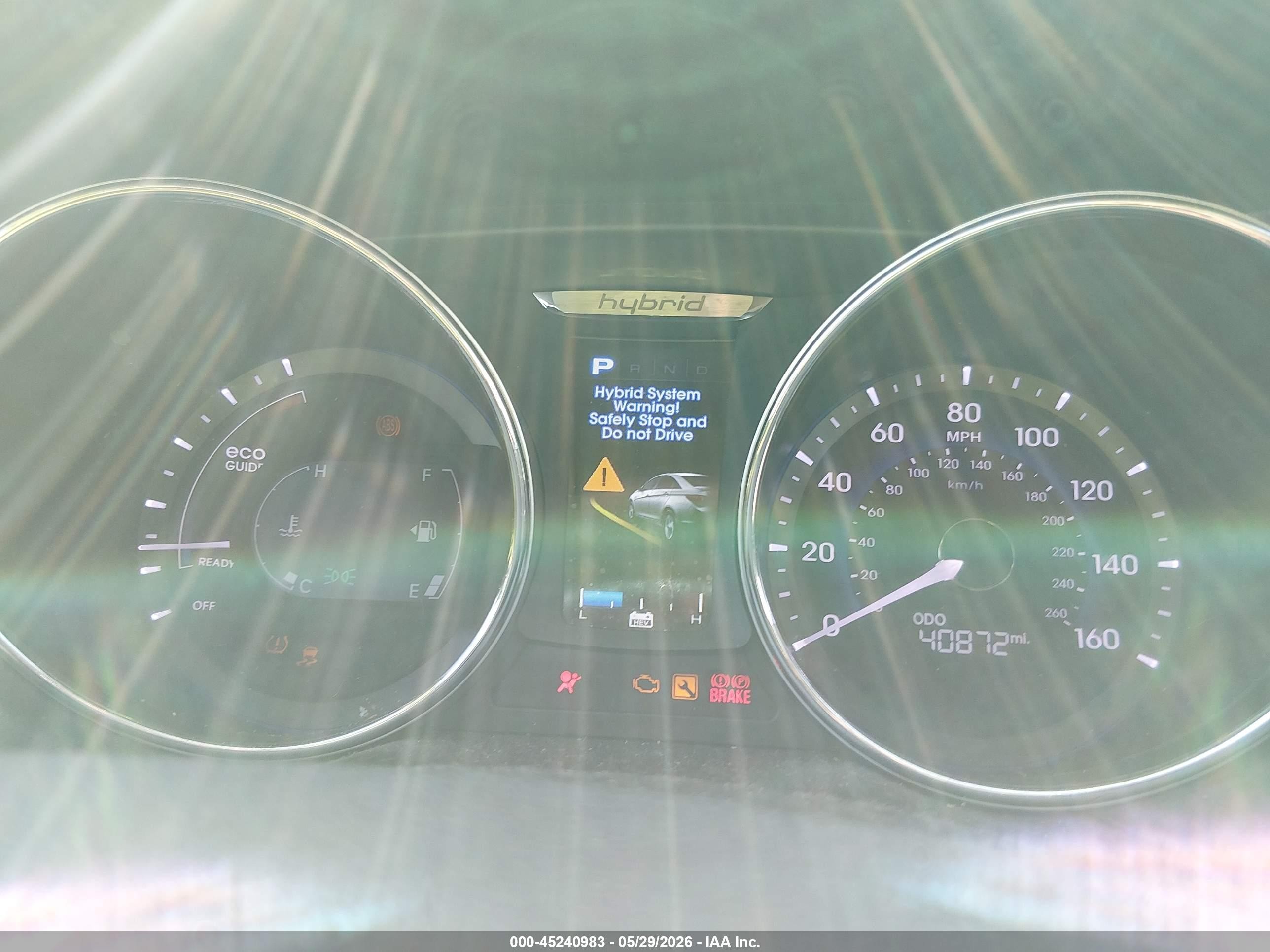 2015 Hyundai Sonata Hybrid   Blue vin: KMHEC4A46FA134712
