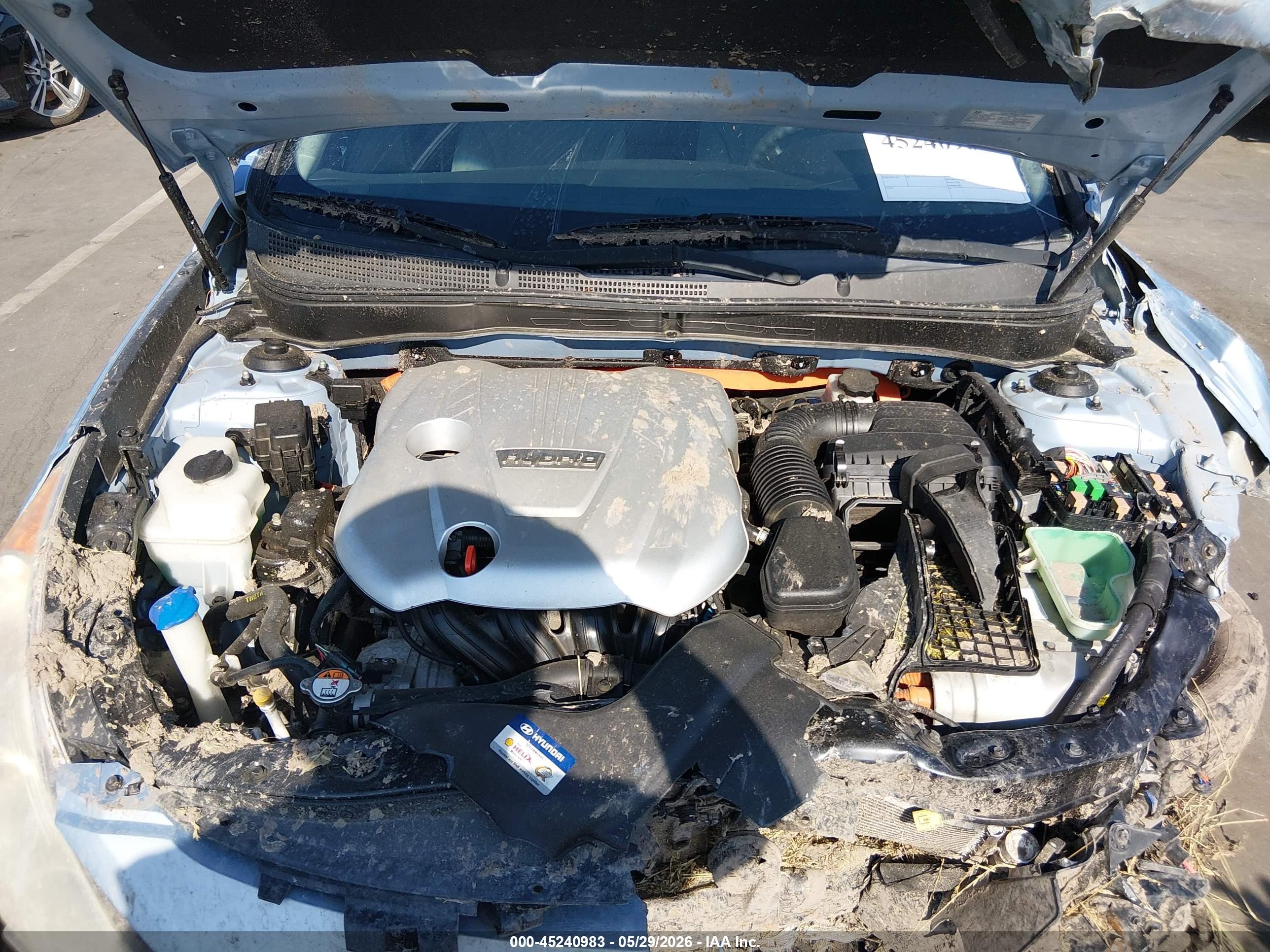 2015 Hyundai Sonata Hybrid   Blue vin: KMHEC4A46FA134712