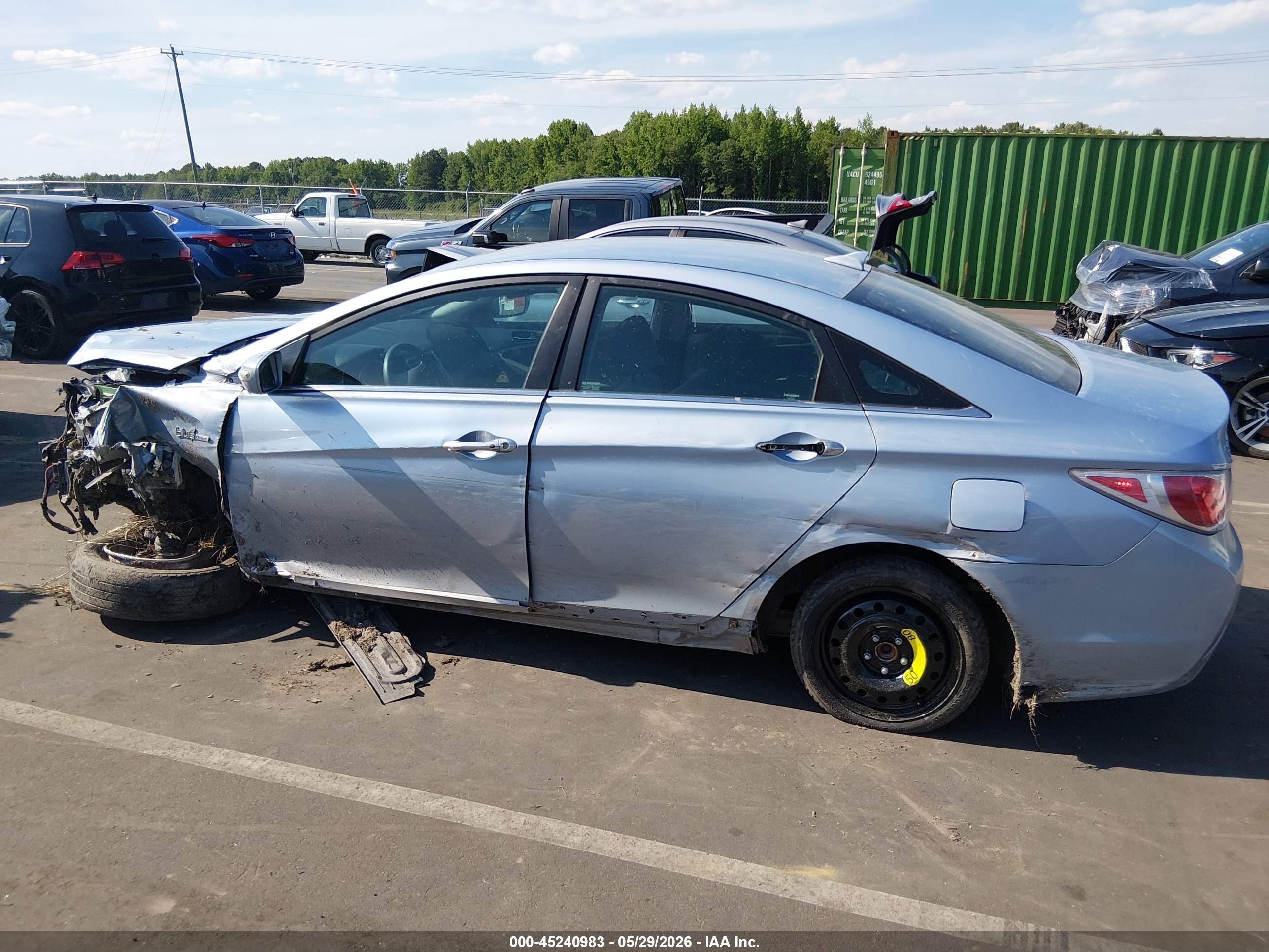 2015 Hyundai Sonata Hybrid   Blue vin: KMHEC4A46FA134712