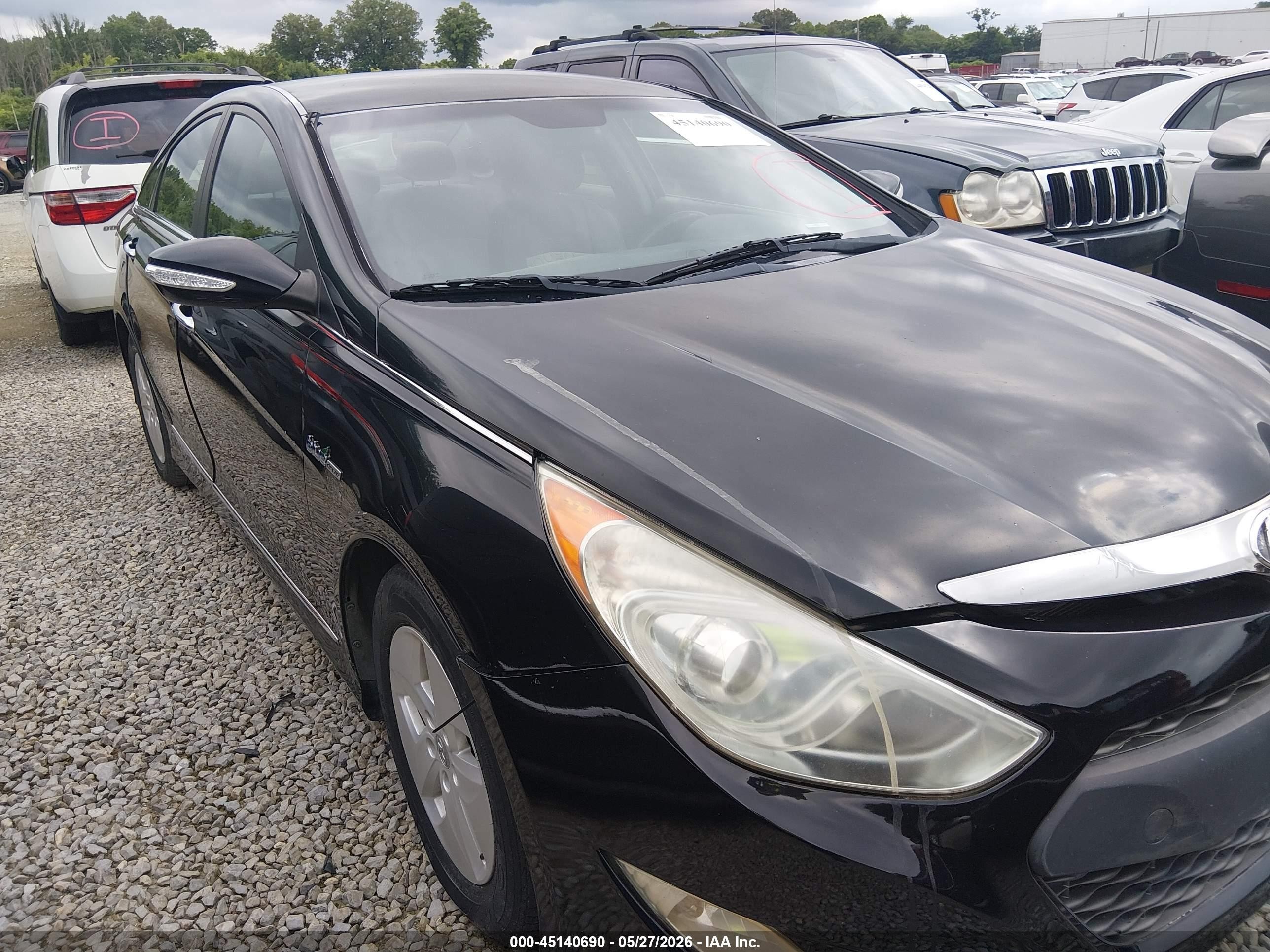 2011 Hyundai Sonata Hybrid   Черный vin: KMHEC4A47BA002049