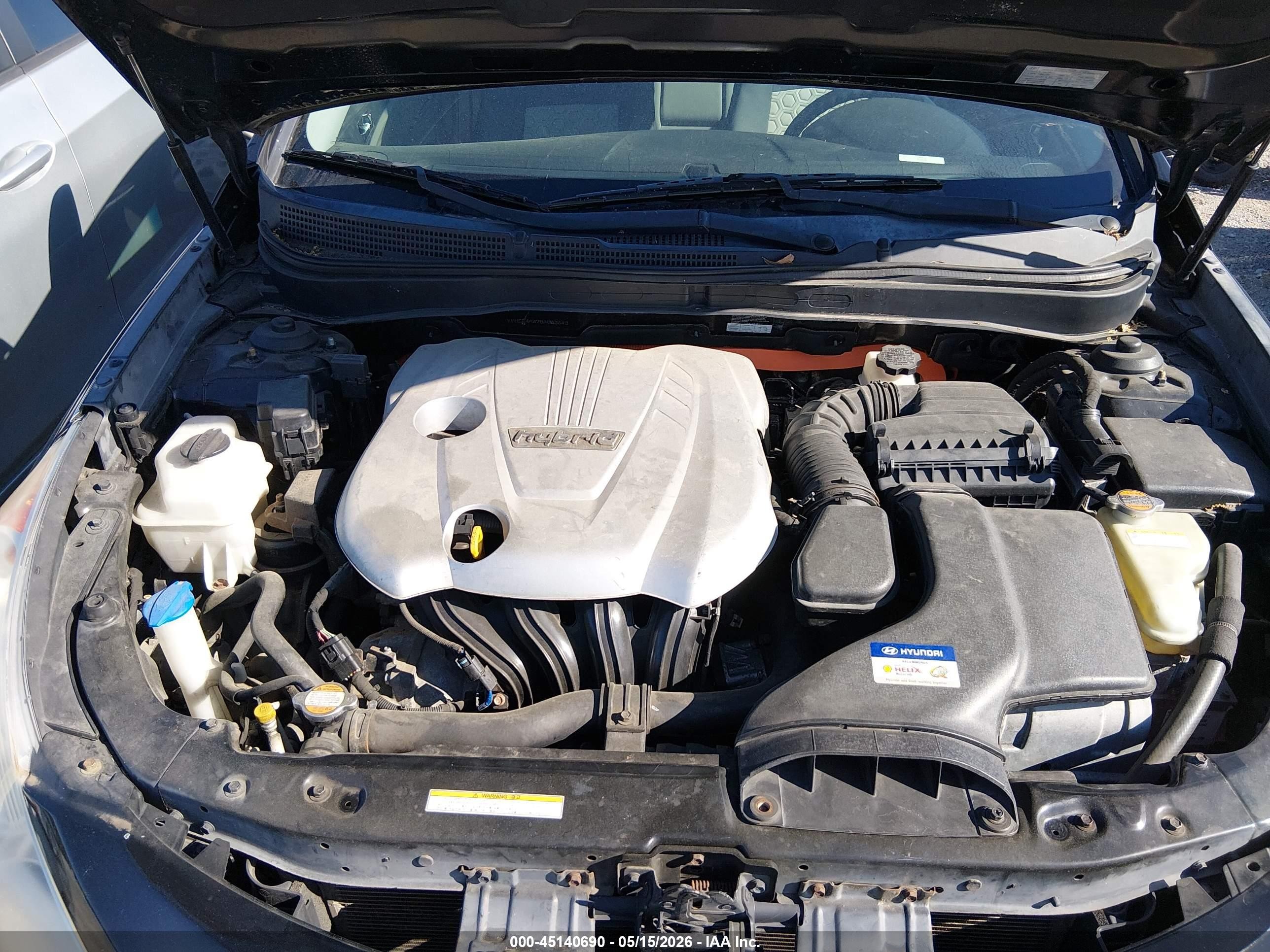 2011 Hyundai Sonata Hybrid   Черный vin: KMHEC4A47BA002049