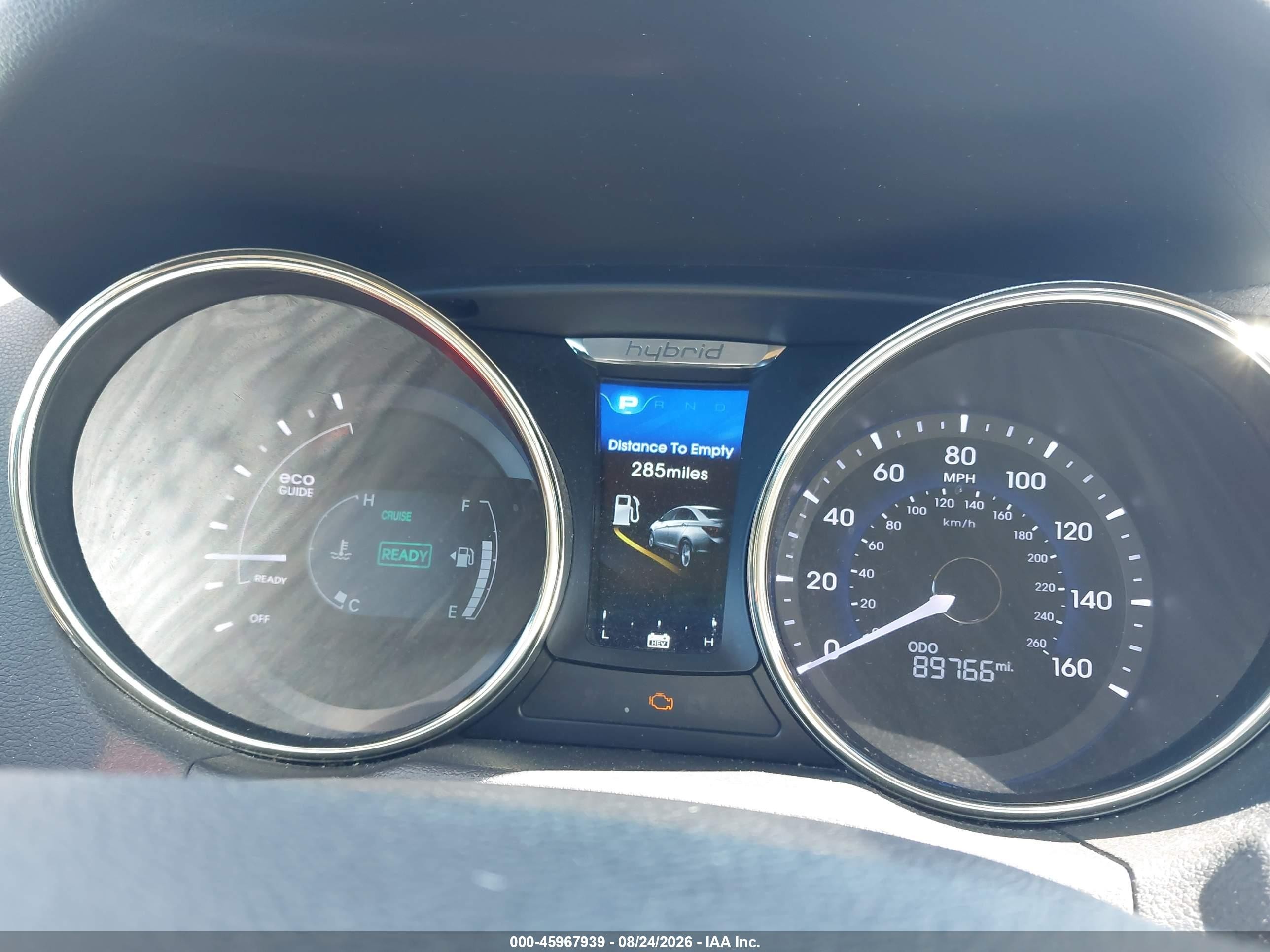 2011 Hyundai Sonata Hybrid Black vin: KMHEC4A47BA016551