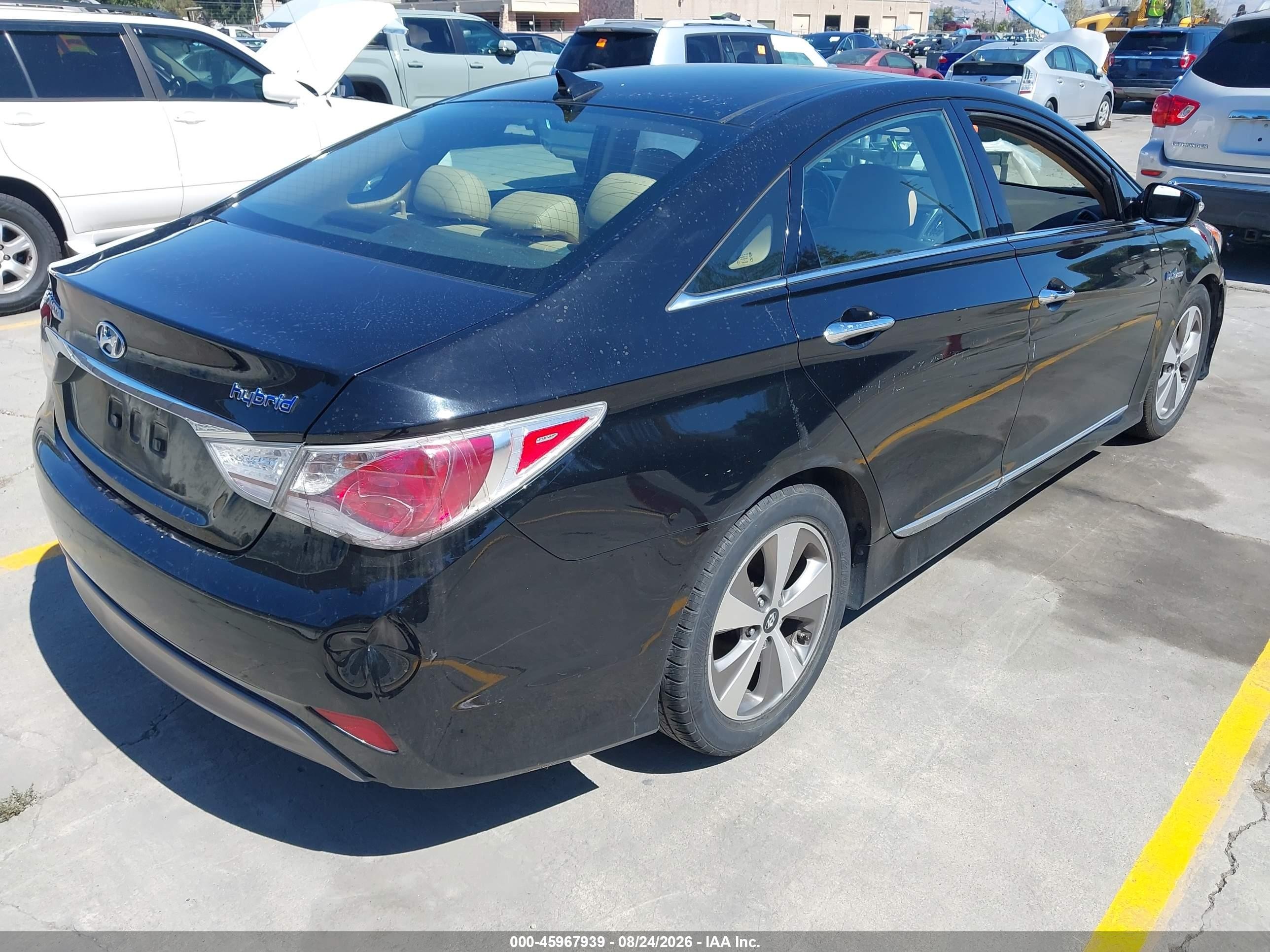 2011 Hyundai Sonata Hybrid Black vin: KMHEC4A47BA016551
