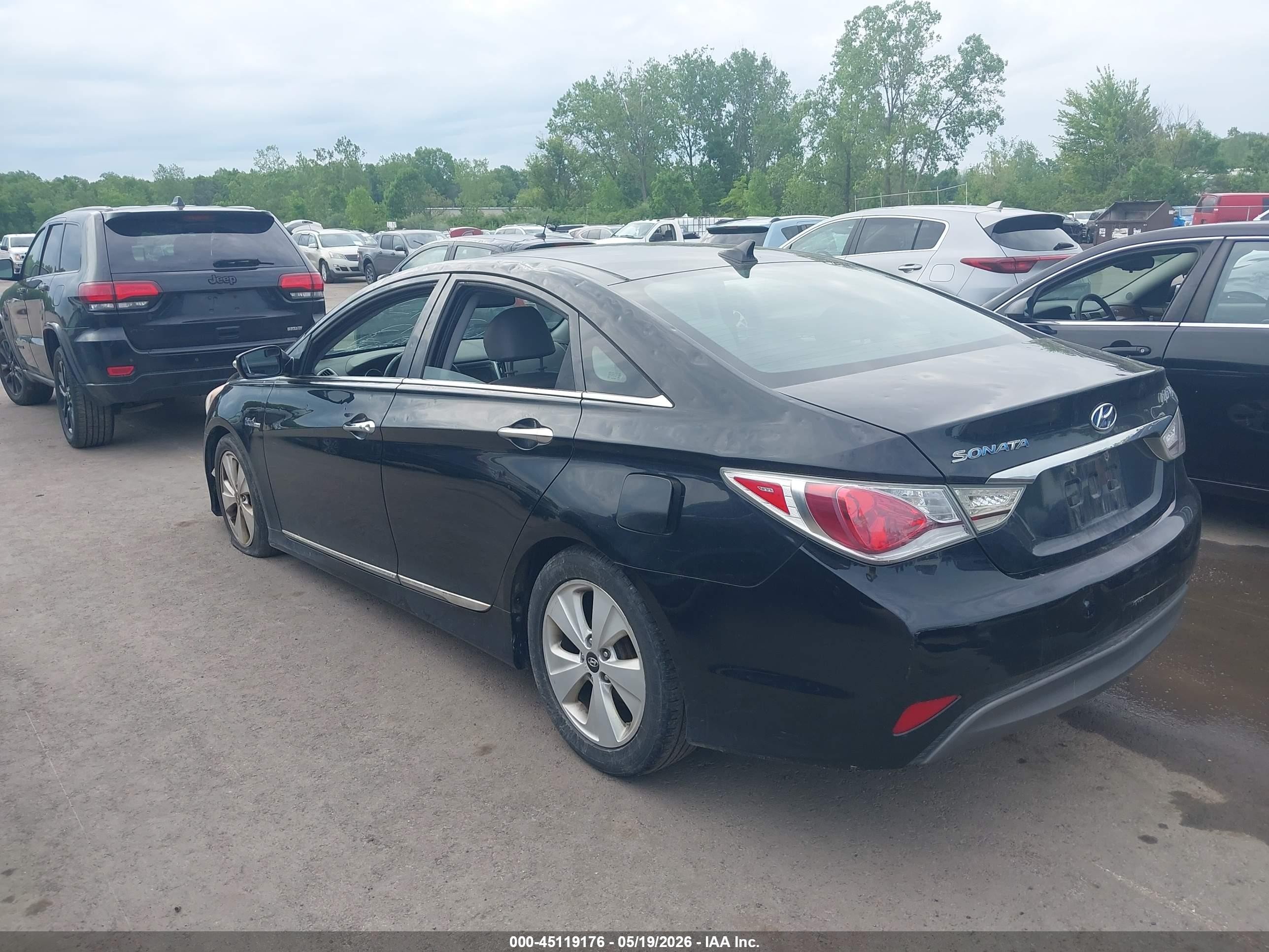 2011 Hyundai Sonata Hybrid   Black vin: KMHEC4A47BA018364