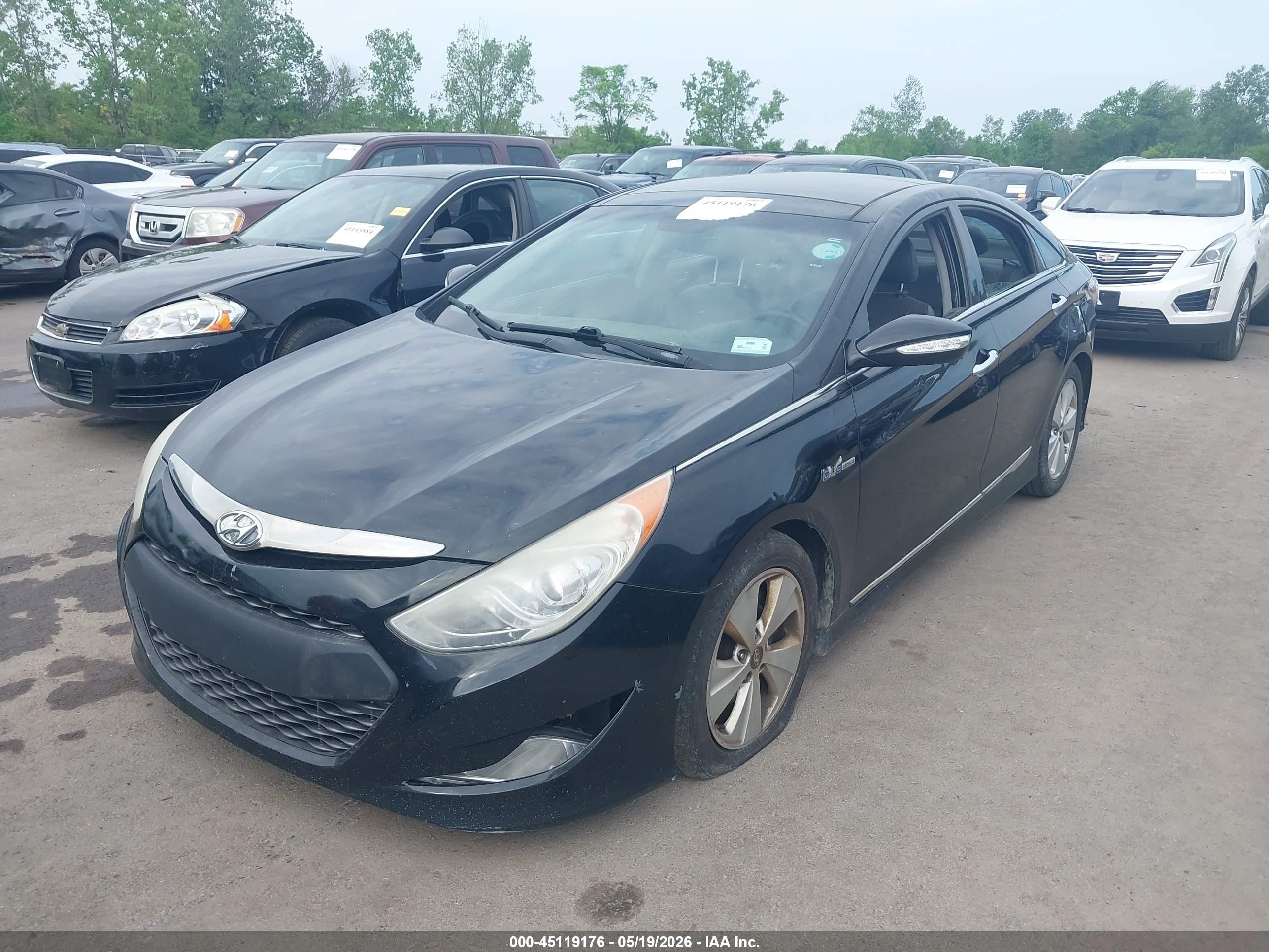 2011 Hyundai Sonata Hybrid   Black vin: KMHEC4A47BA018364