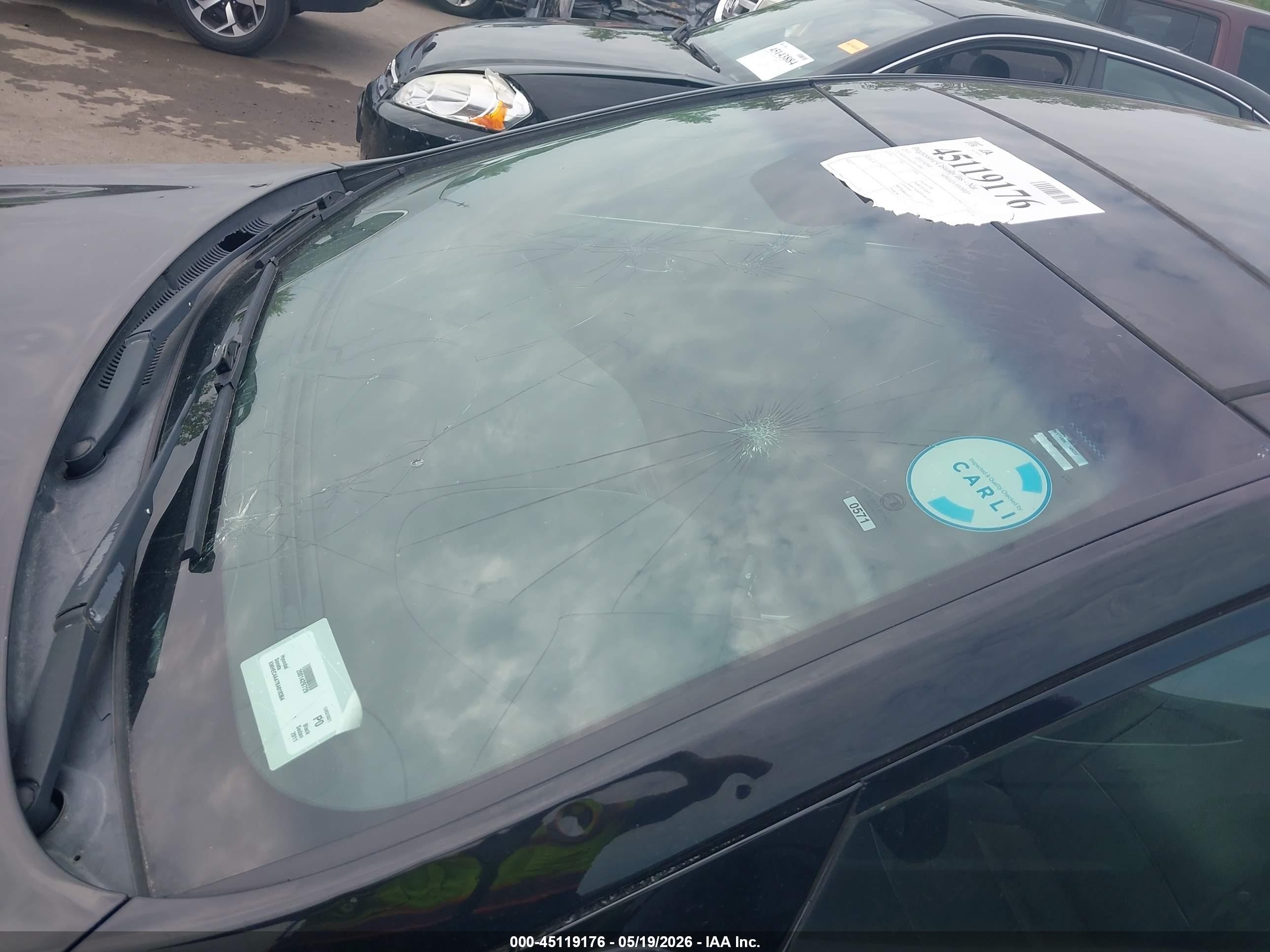 2011 Hyundai Sonata Hybrid   Black vin: KMHEC4A47BA018364