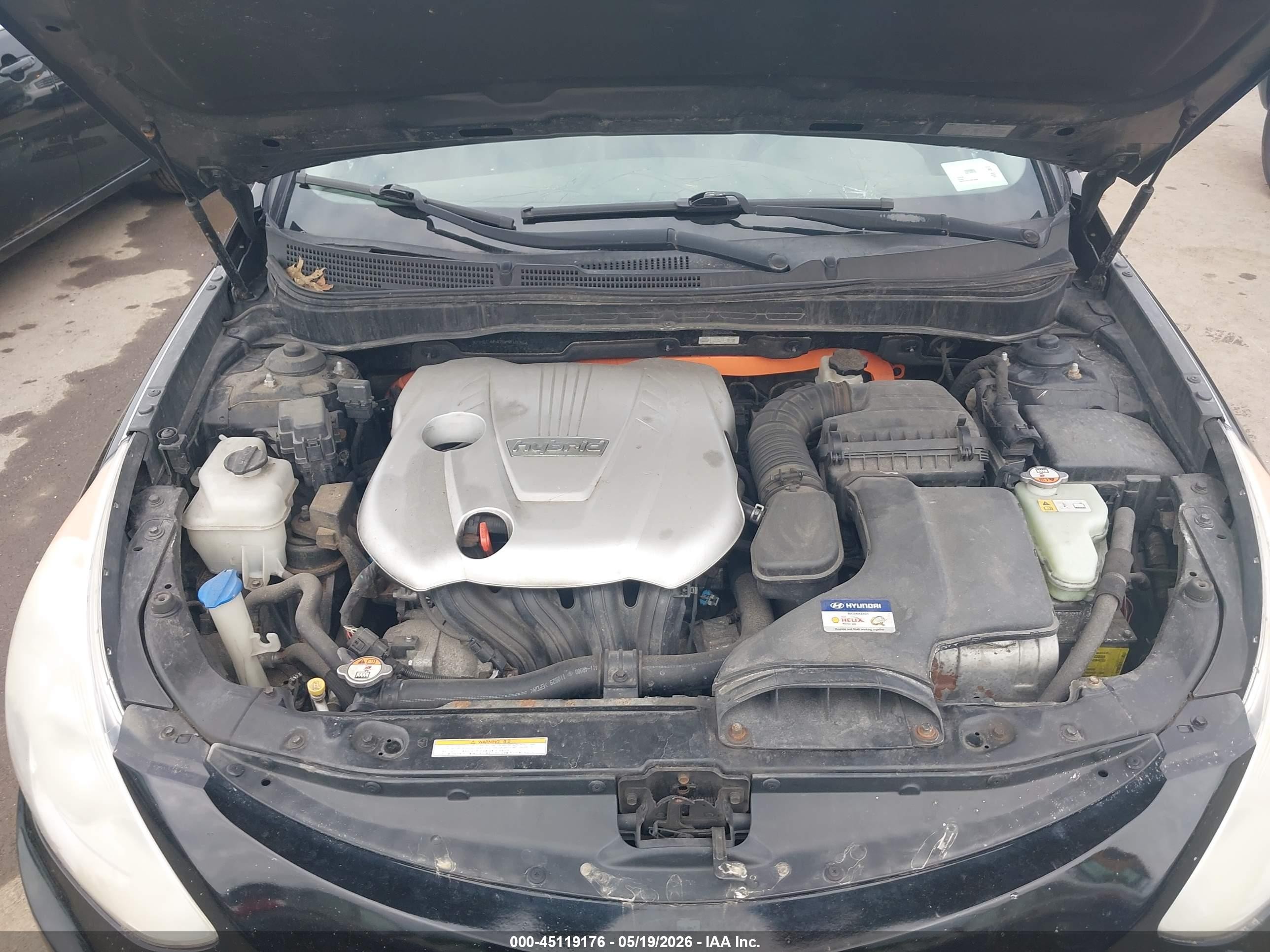 2011 Hyundai Sonata Hybrid   Black vin: KMHEC4A47BA018364