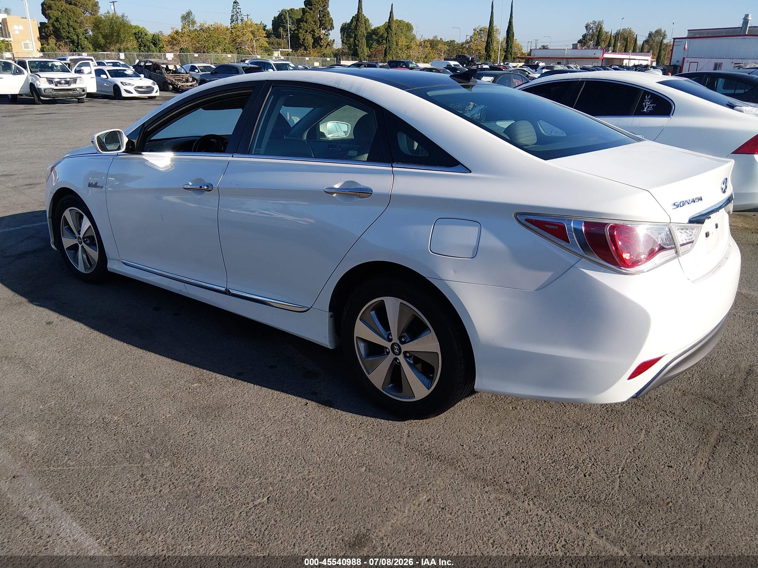 2012 Hyundai Sonata Hybrid   White vin: KMHEC4A47CA019984