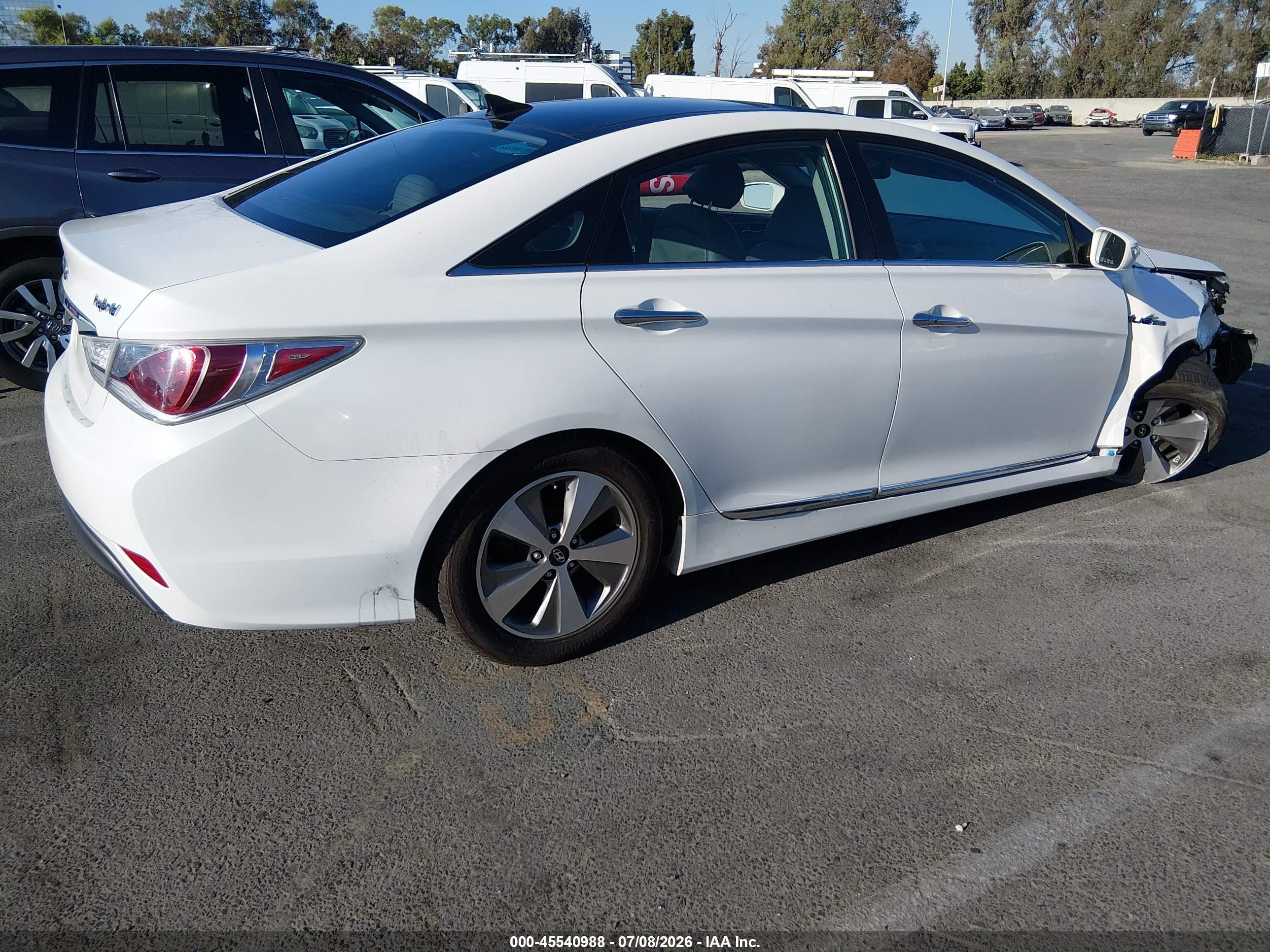2012 Hyundai Sonata Hybrid   White vin: KMHEC4A47CA019984