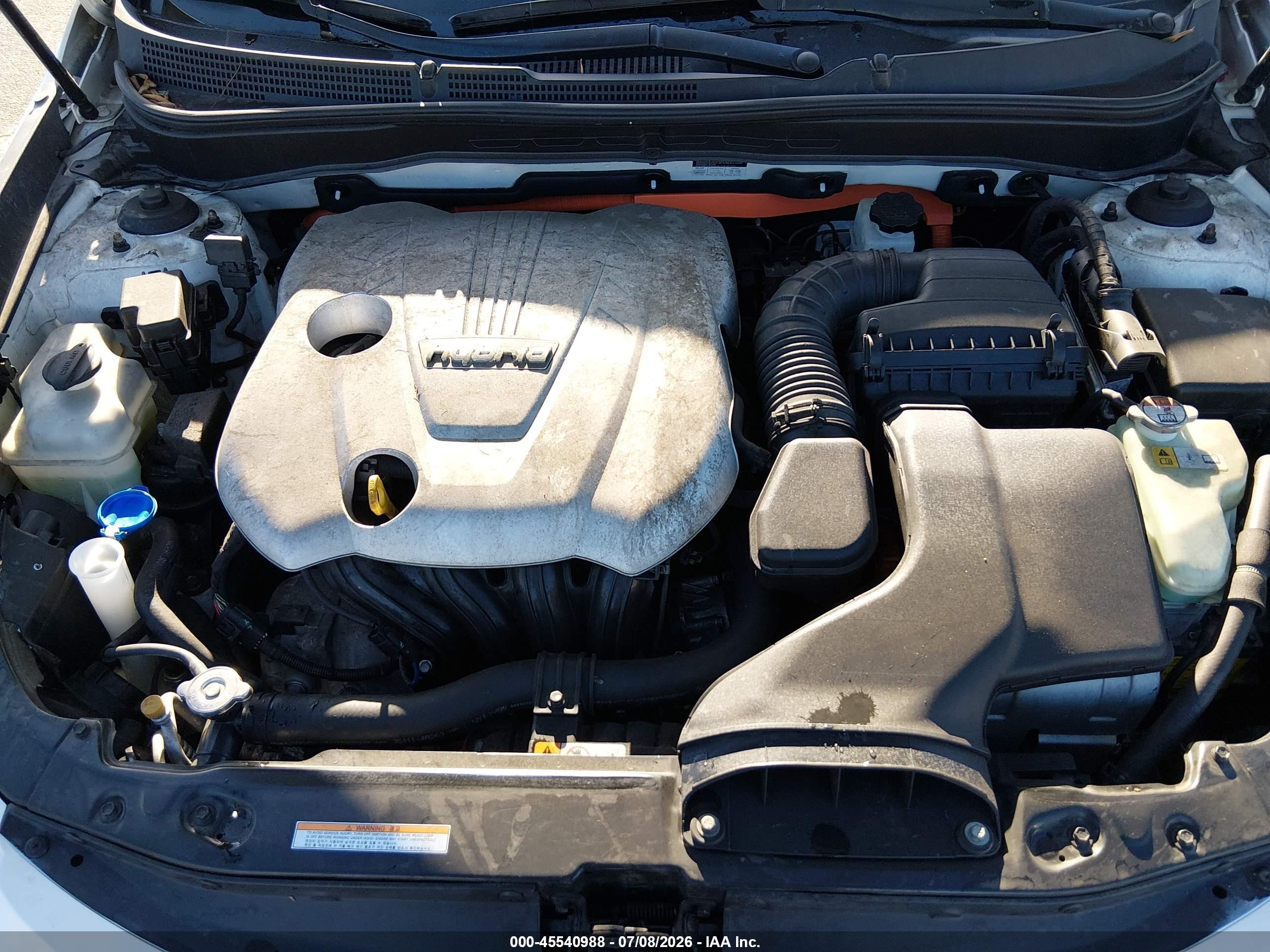 2012 Hyundai Sonata Hybrid   White vin: KMHEC4A47CA019984