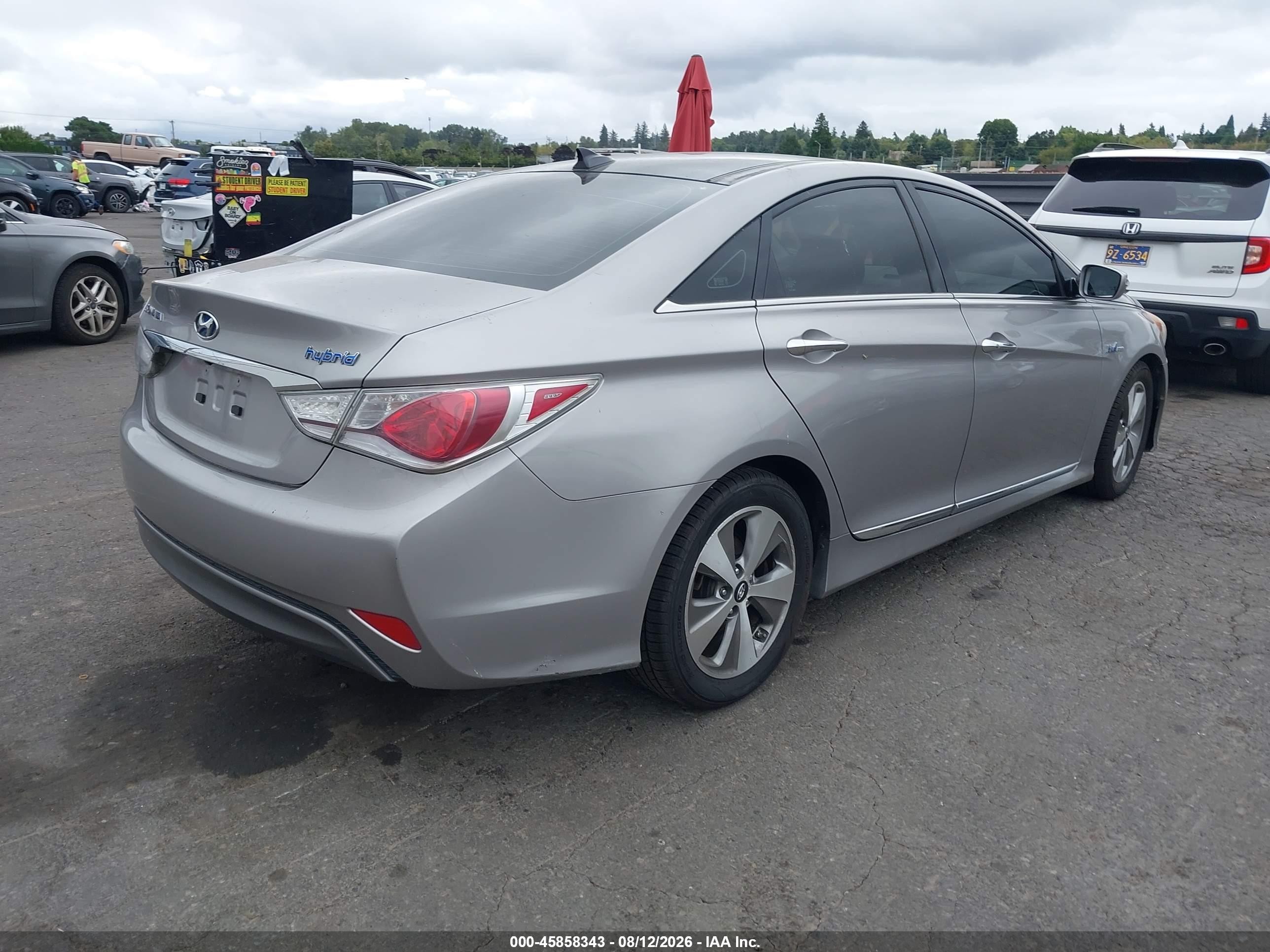 2012 Hyundai Sonata Hybrid   Gray vin: KMHEC4A47CA025462