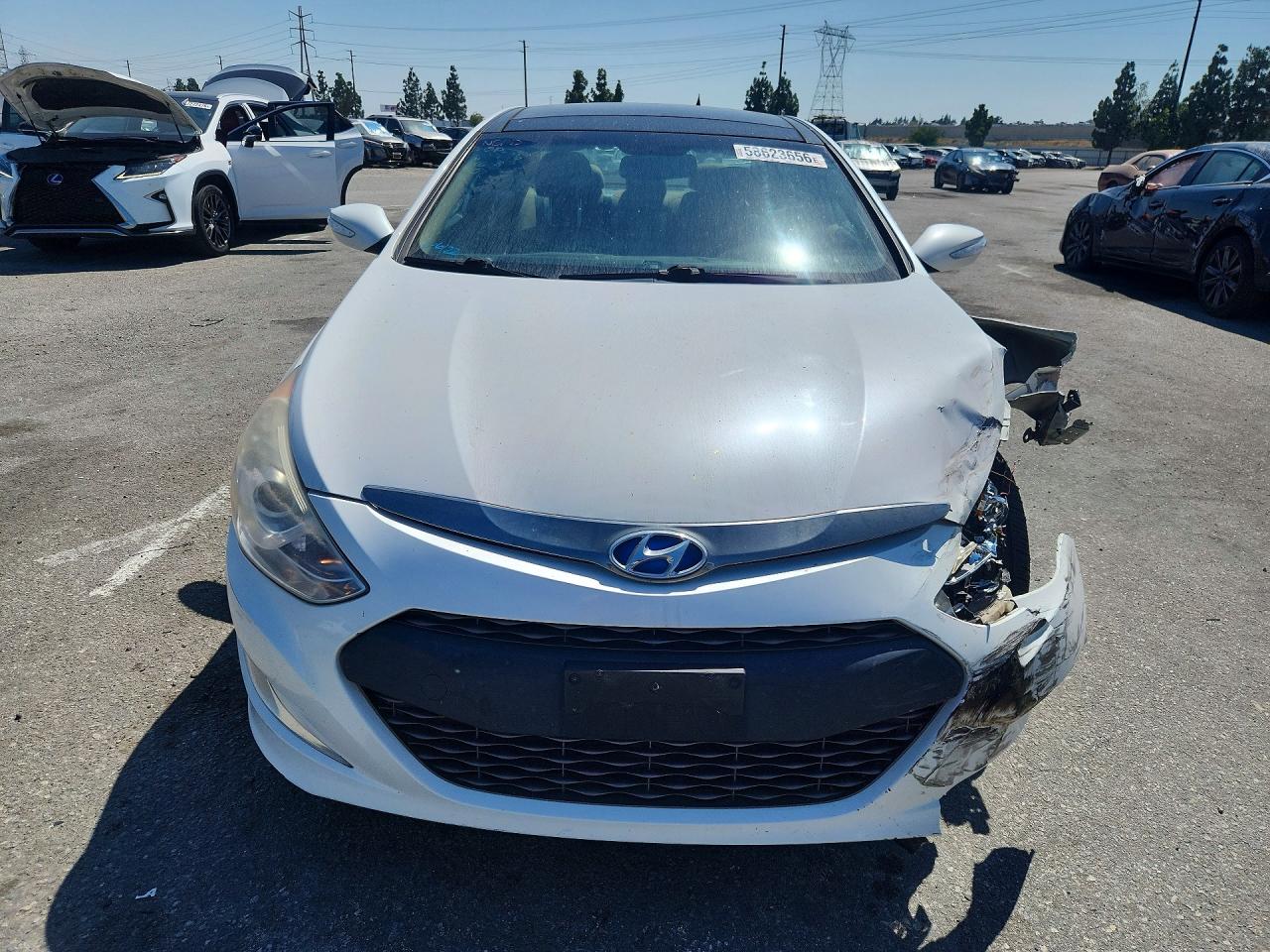 2013 Hyundai Sonata Hybrid White vin: KMHEC4A47DA067115