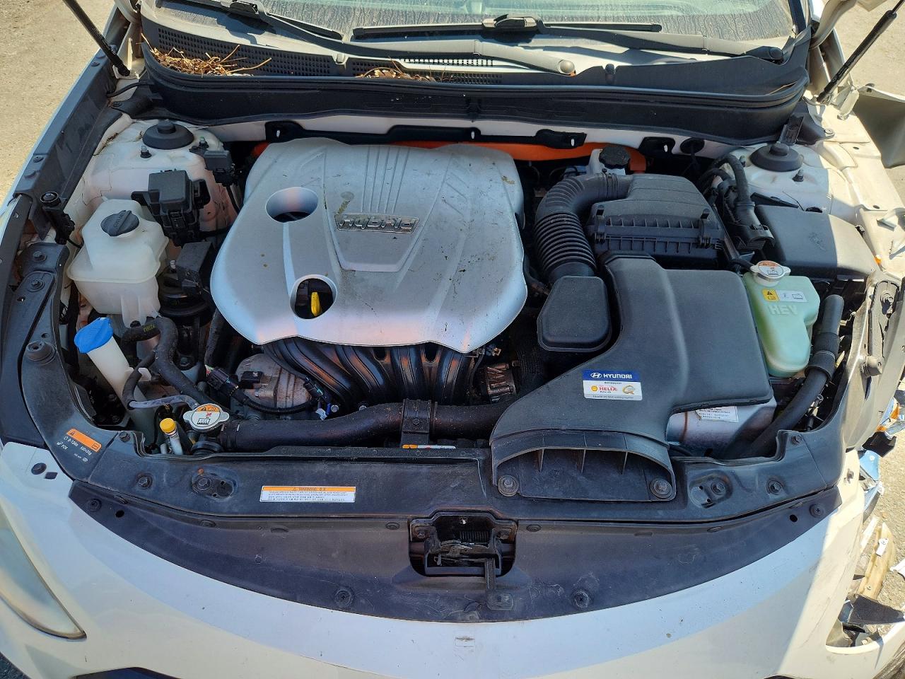2013 Hyundai Sonata Hybrid White vin: KMHEC4A47DA067115