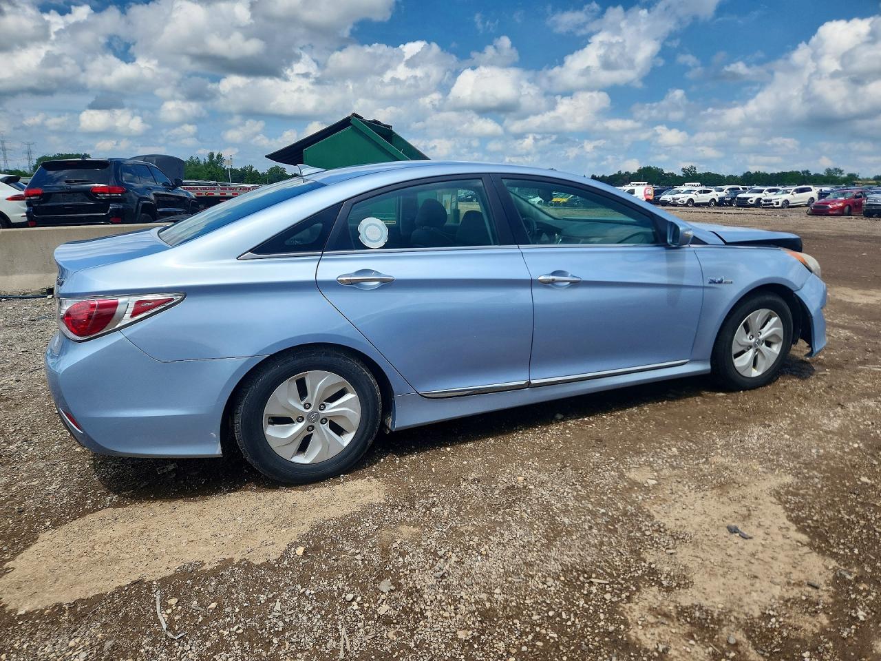 2013 Hyundai Sonata Hybrid Blue vin: KMHEC4A47DA069656