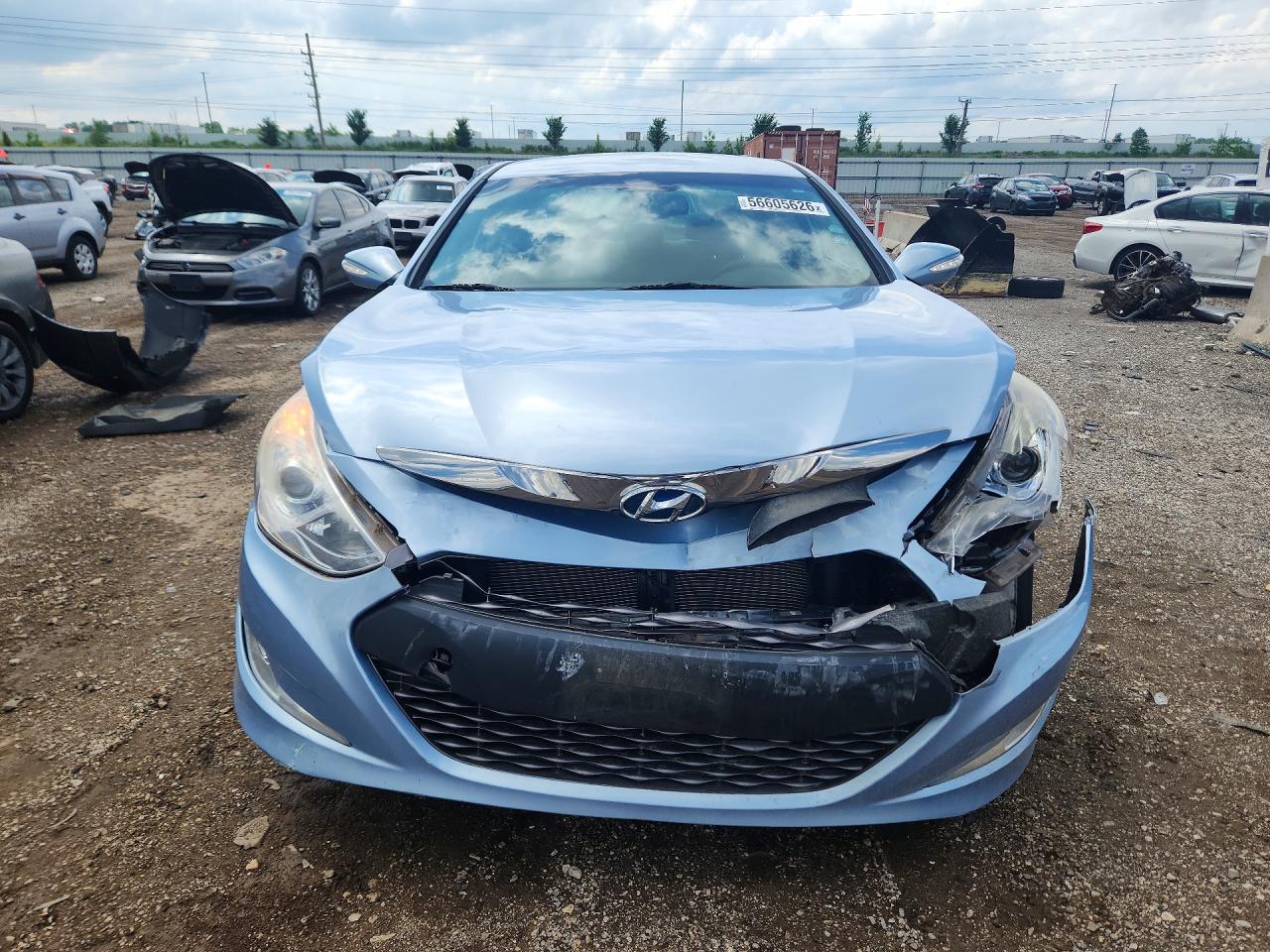 2013 Hyundai Sonata Hybrid Blue vin: KMHEC4A47DA069656