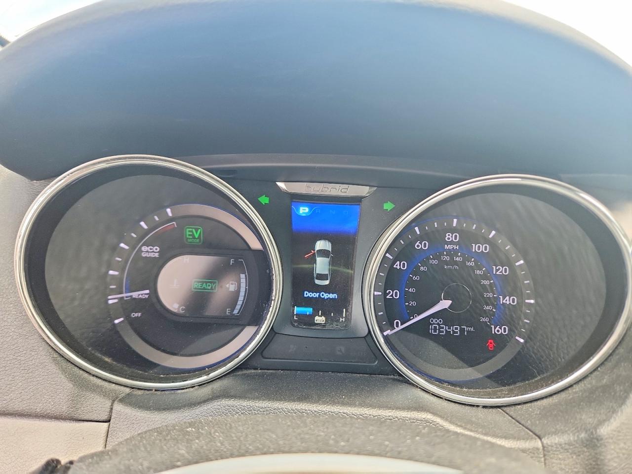 2013 Hyundai Sonata Hybrid Blue vin: KMHEC4A47DA069656