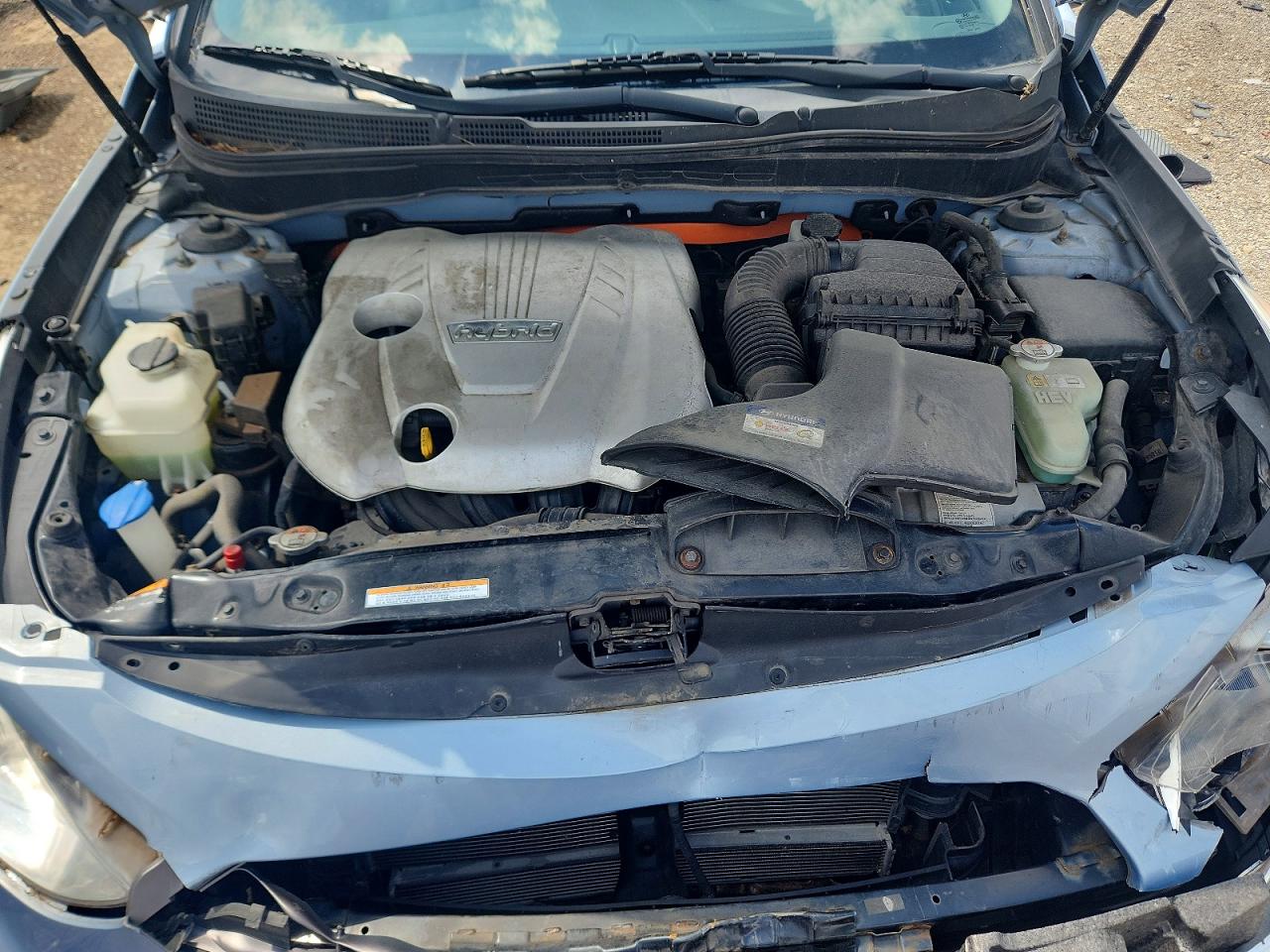 2013 Hyundai Sonata Hybrid Blue vin: KMHEC4A47DA069656