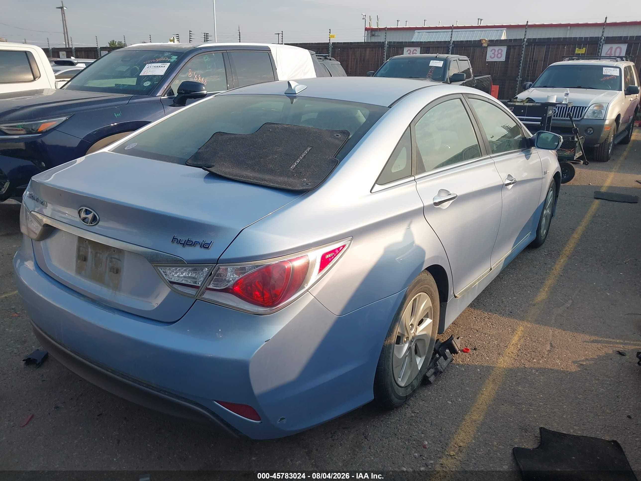 2013 Hyundai Sonata Hybrid   Blue vin: KMHEC4A47DA075487