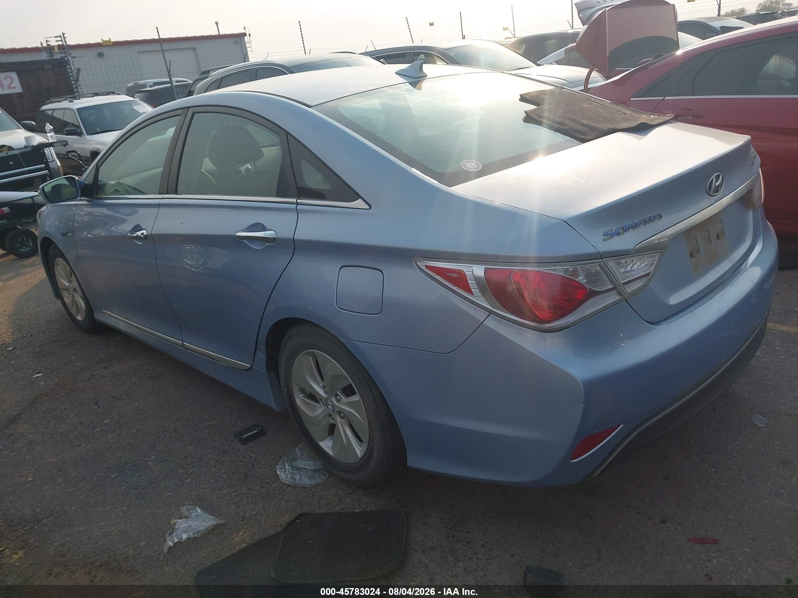 2013 Hyundai Sonata Hybrid   Blue vin: KMHEC4A47DA075487