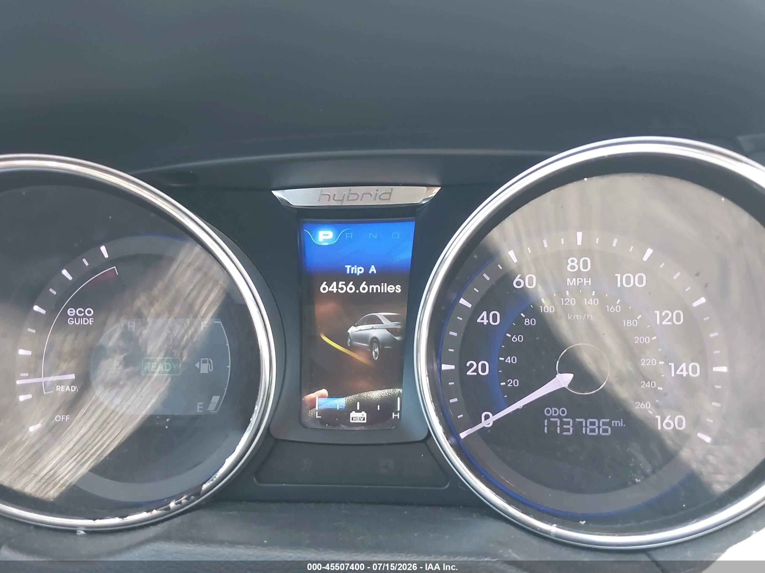 2013 Hyundai Sonata Hybrid   Light Blue vin: KMHEC4A47DA076655